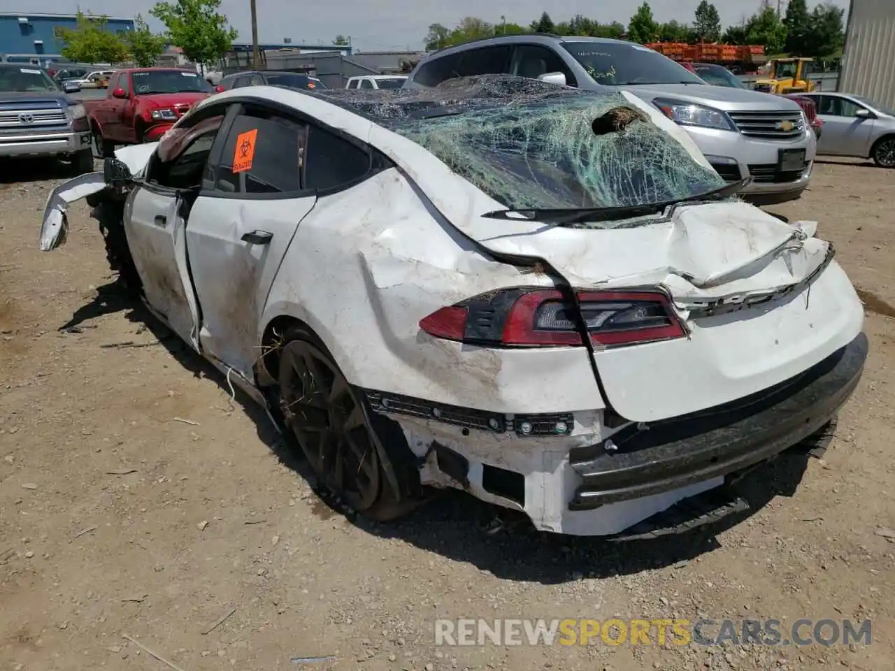 3 Photograph of a damaged car 5YJSA1E69MF443697 TESLA MODEL S 2021