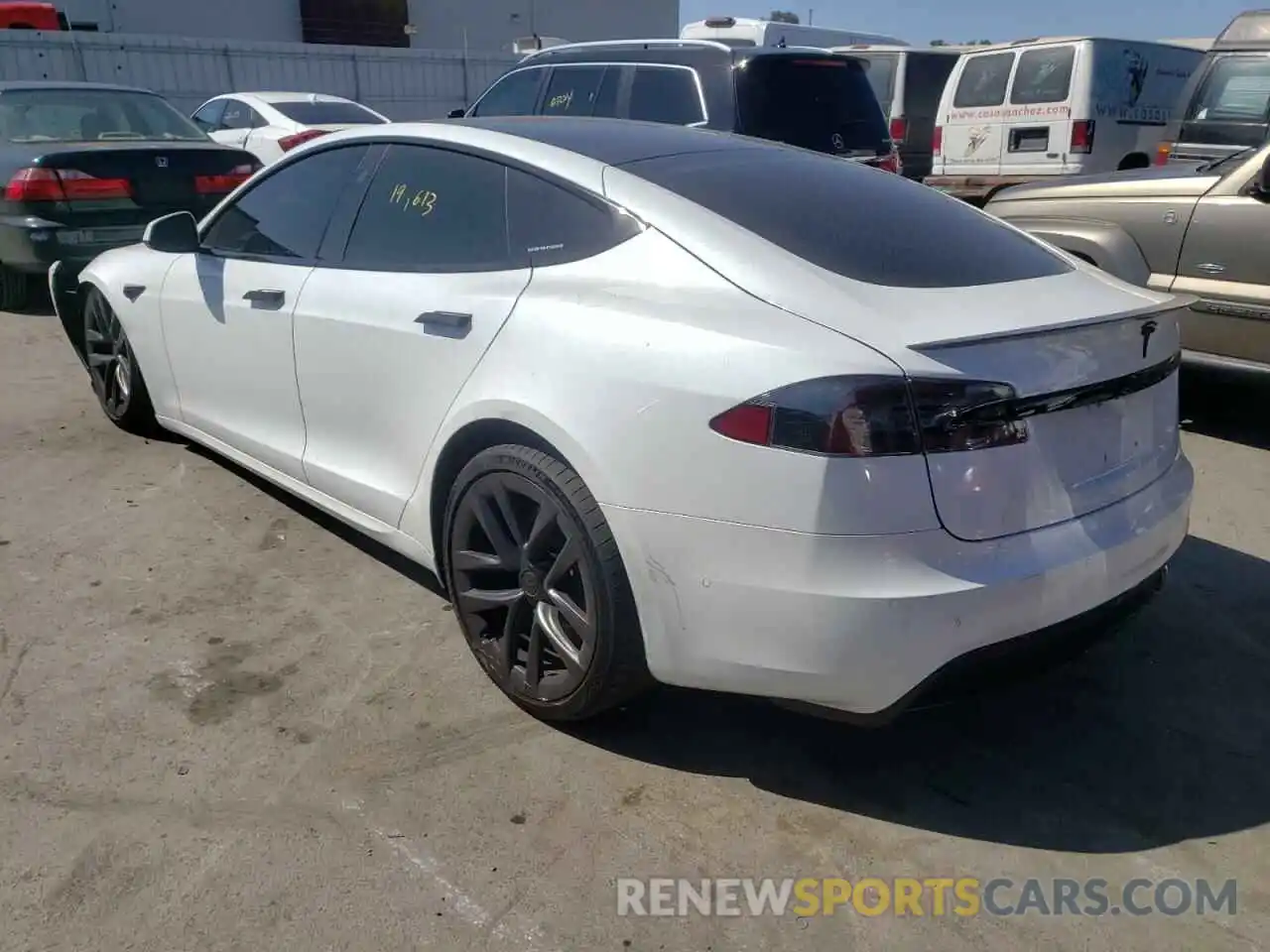 3 Photograph of a damaged car 5YJSA1E69MF446938 TESLA MODEL S 2021