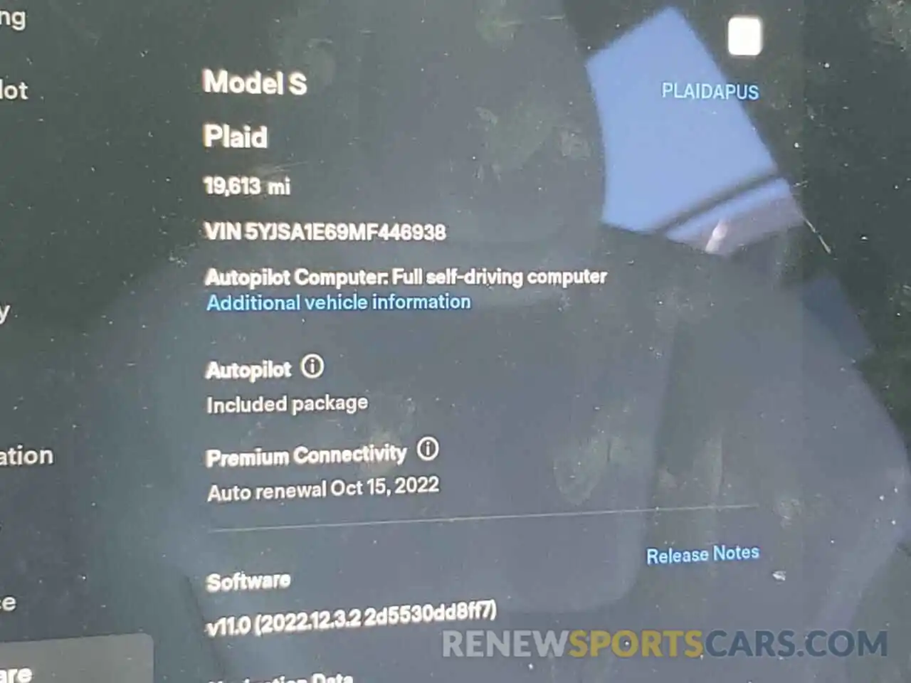 8 Фотография поврежденного автомобиля 5YJSA1E69MF446938 TESLA MODEL S 2021