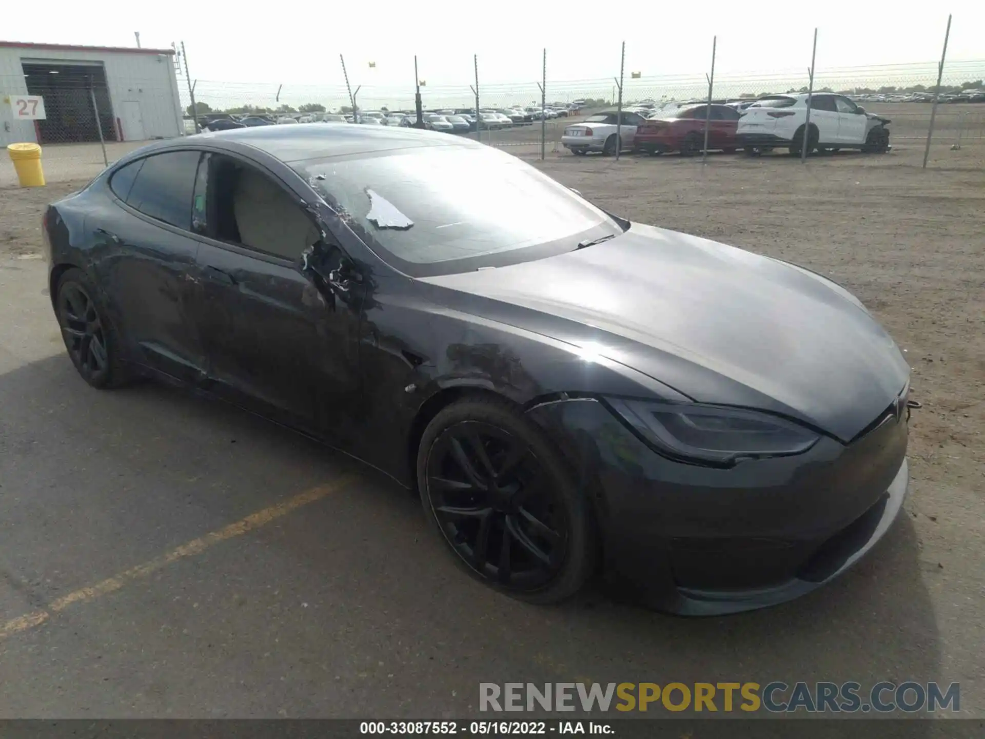 1 Photograph of a damaged car 5YJSA1E6XMF431493 TESLA MODEL S 2021