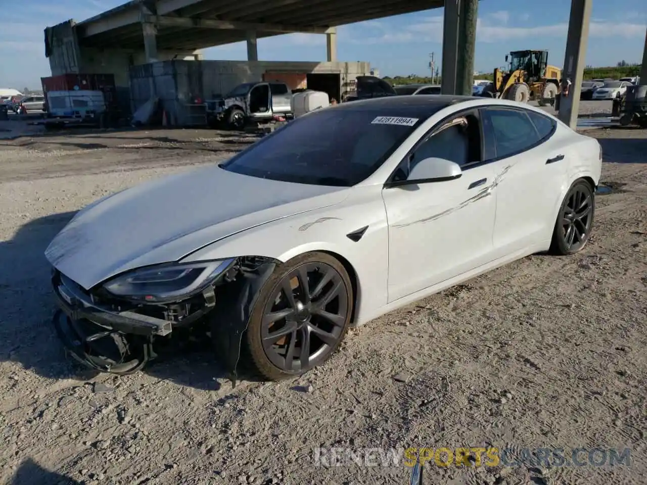 1 Photograph of a damaged car 5YJSA1E6XMF435091 TESLA MODEL S 2021