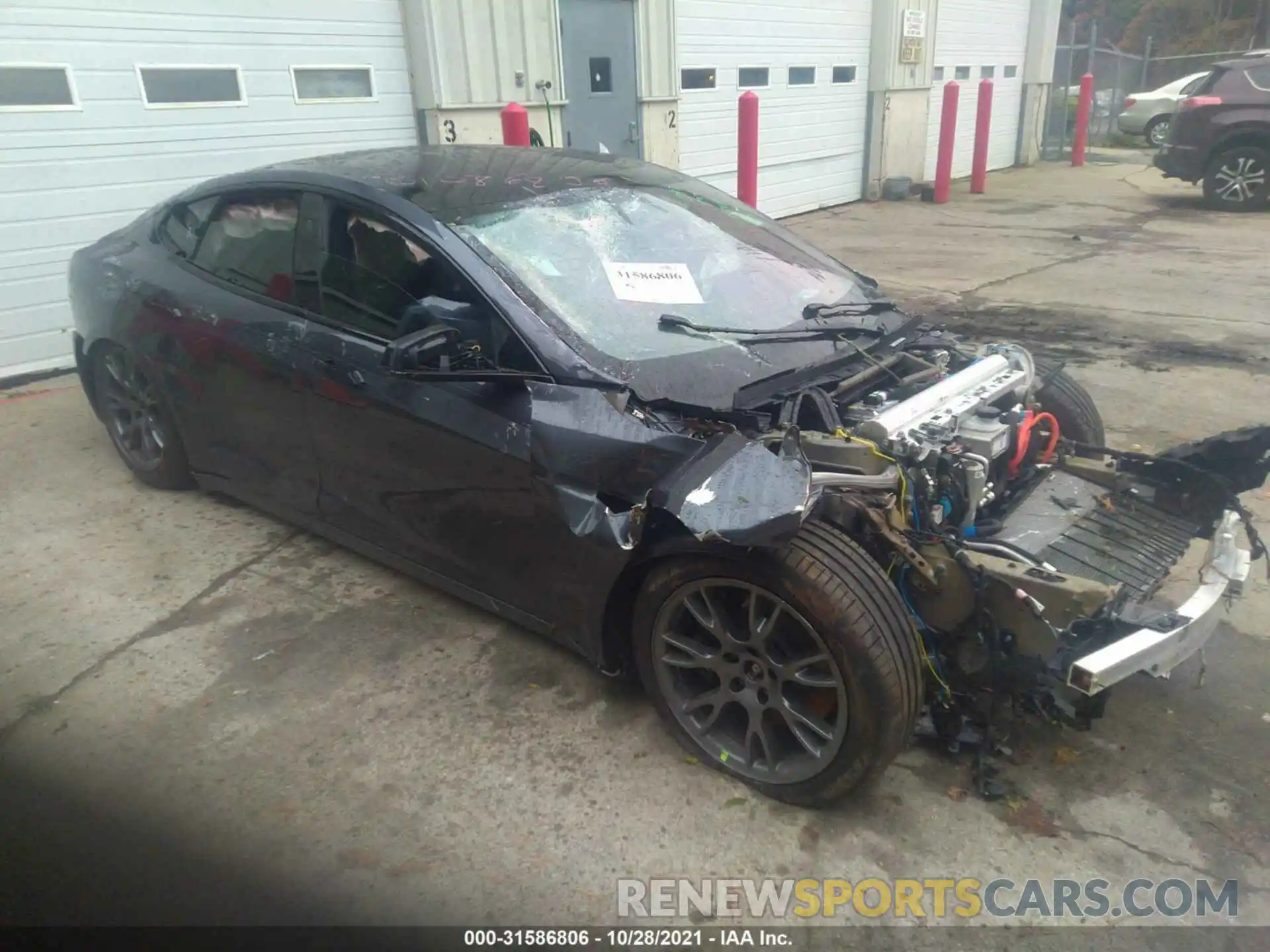 1 Photograph of a damaged car 5YJSA1E6XMF440758 TESLA MODEL S 2021