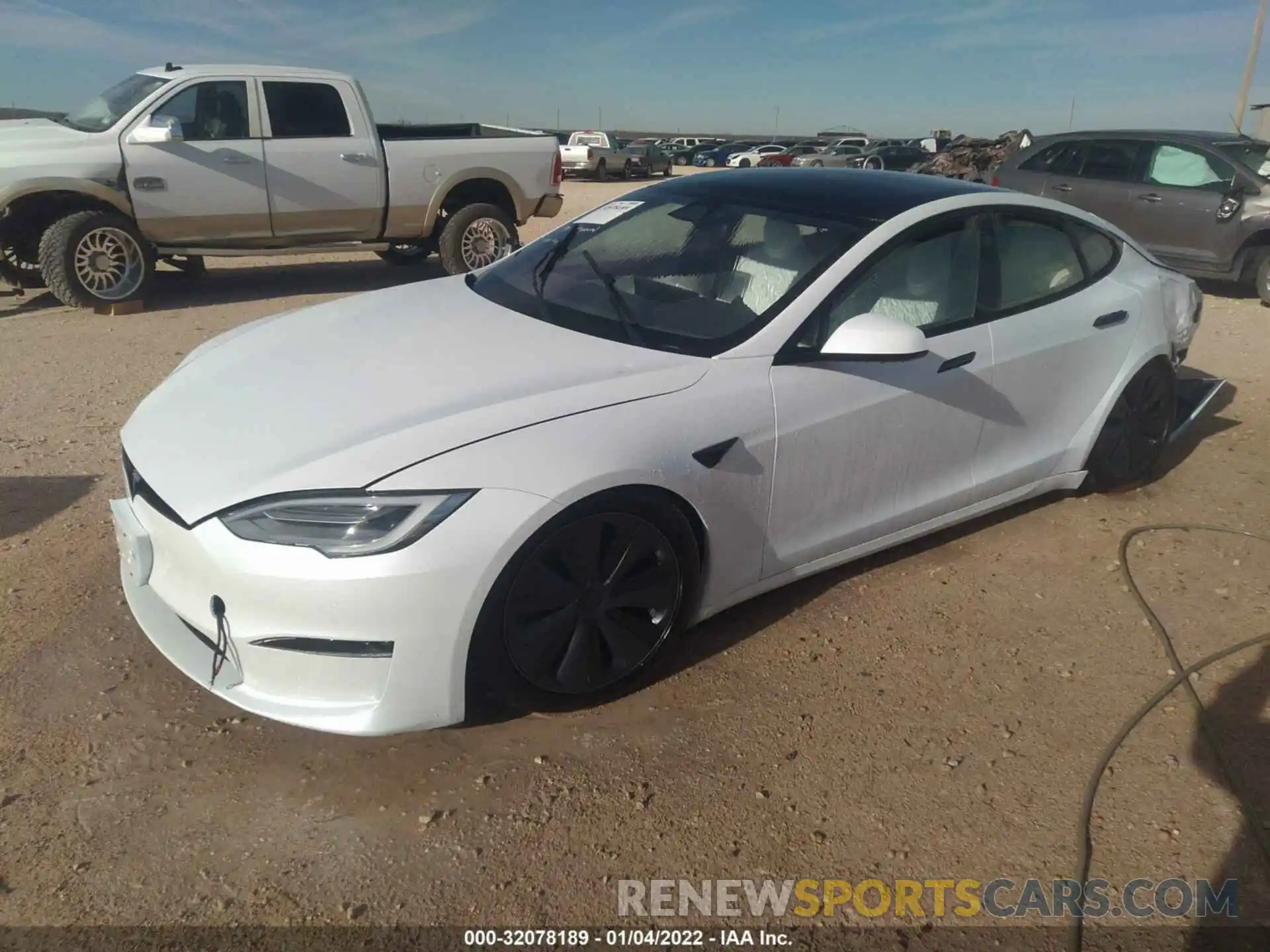 2 Photograph of a damaged car 5YJSA1E6XMF452652 TESLA MODEL S 2021