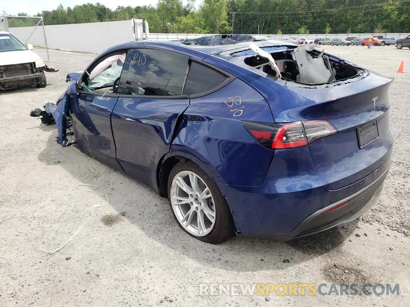 3 Photograph of a damaged car 5YJYGDEEXMF069117 TESLA MODEL S 2021