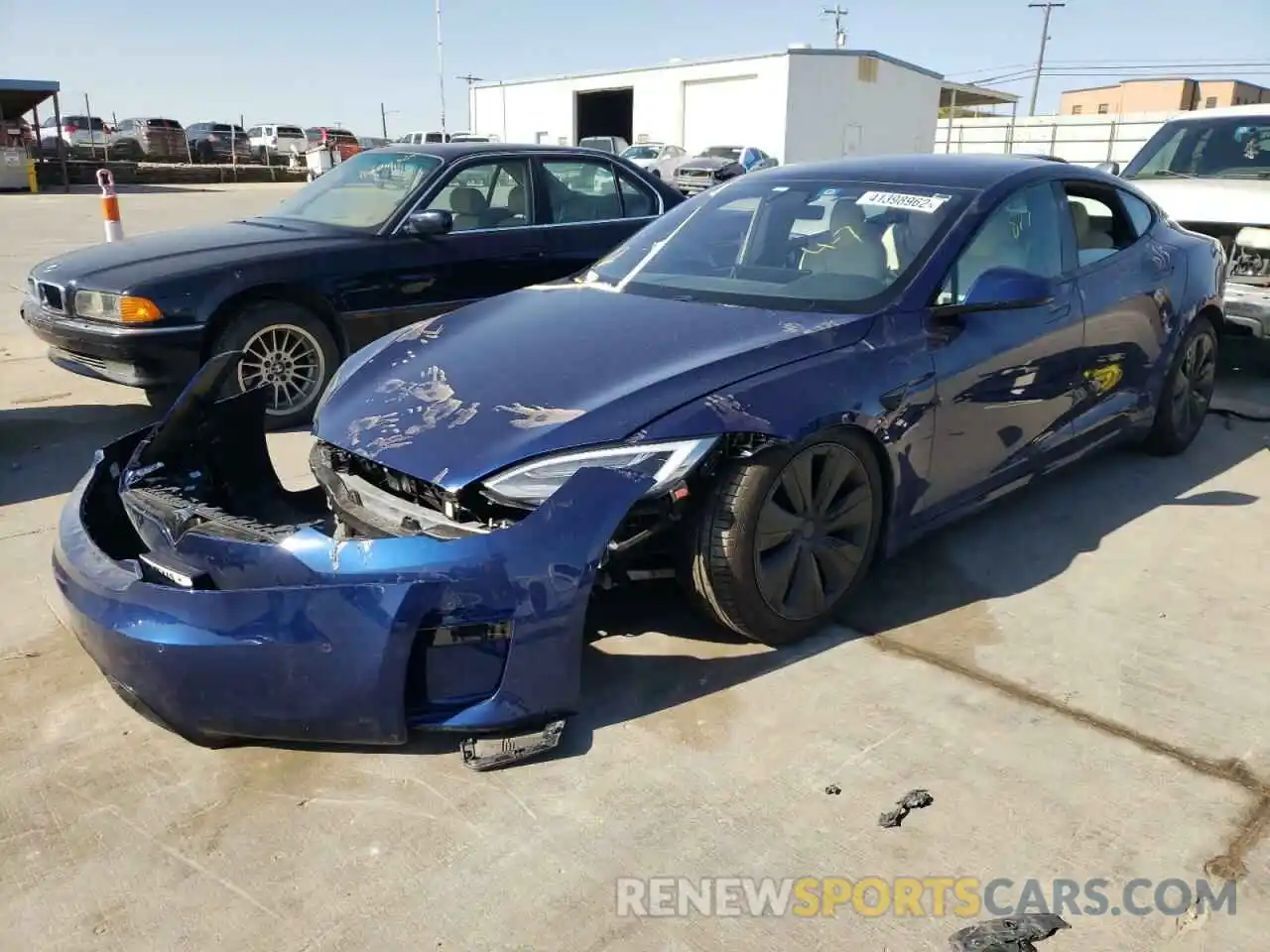 2 Photograph of a damaged car 5YJSA1E51NF458946 TESLA MODEL S 2022