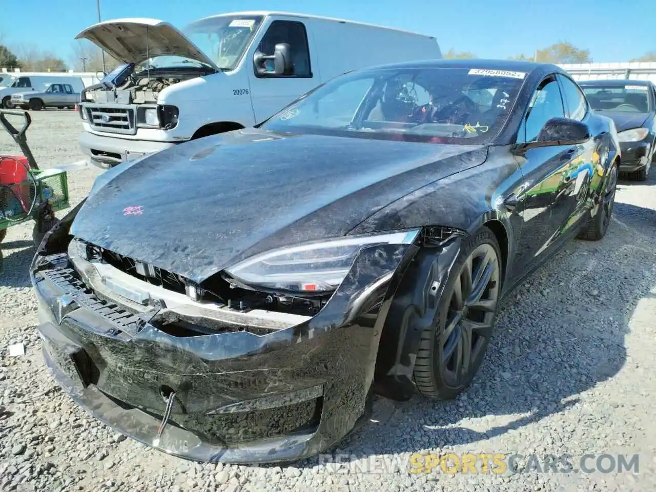 2 Photograph of a damaged car 5YJSA1E51NF465105 TESLA MODEL S 2022