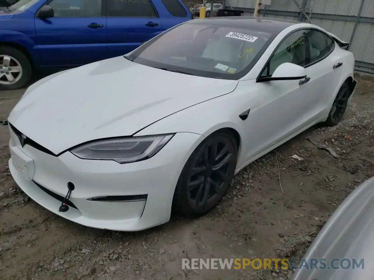 2 Photograph of a damaged car 5YJSA1E52NF467851 TESLA MODEL S 2022