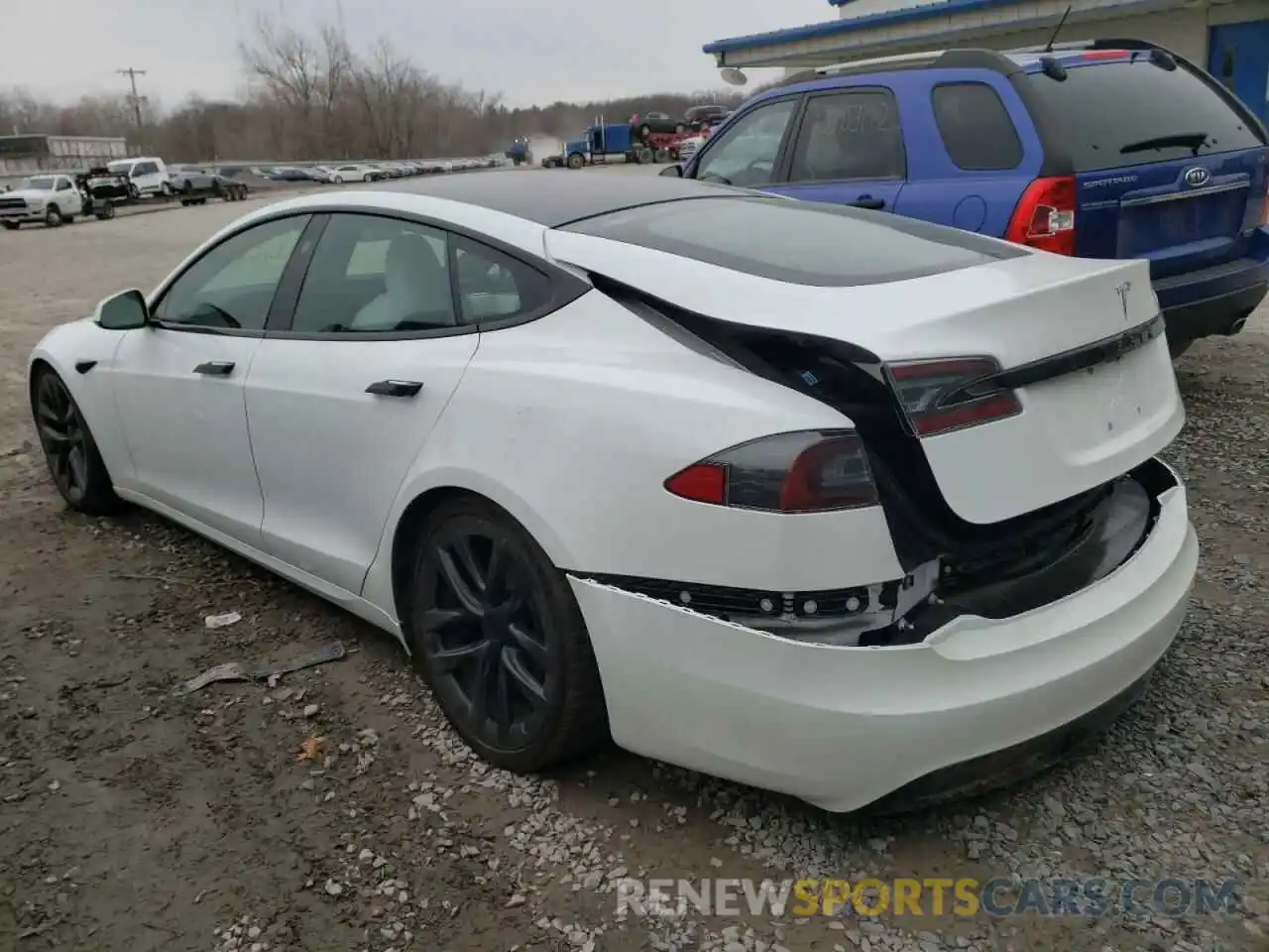 3 Photograph of a damaged car 5YJSA1E52NF467851 TESLA MODEL S 2022