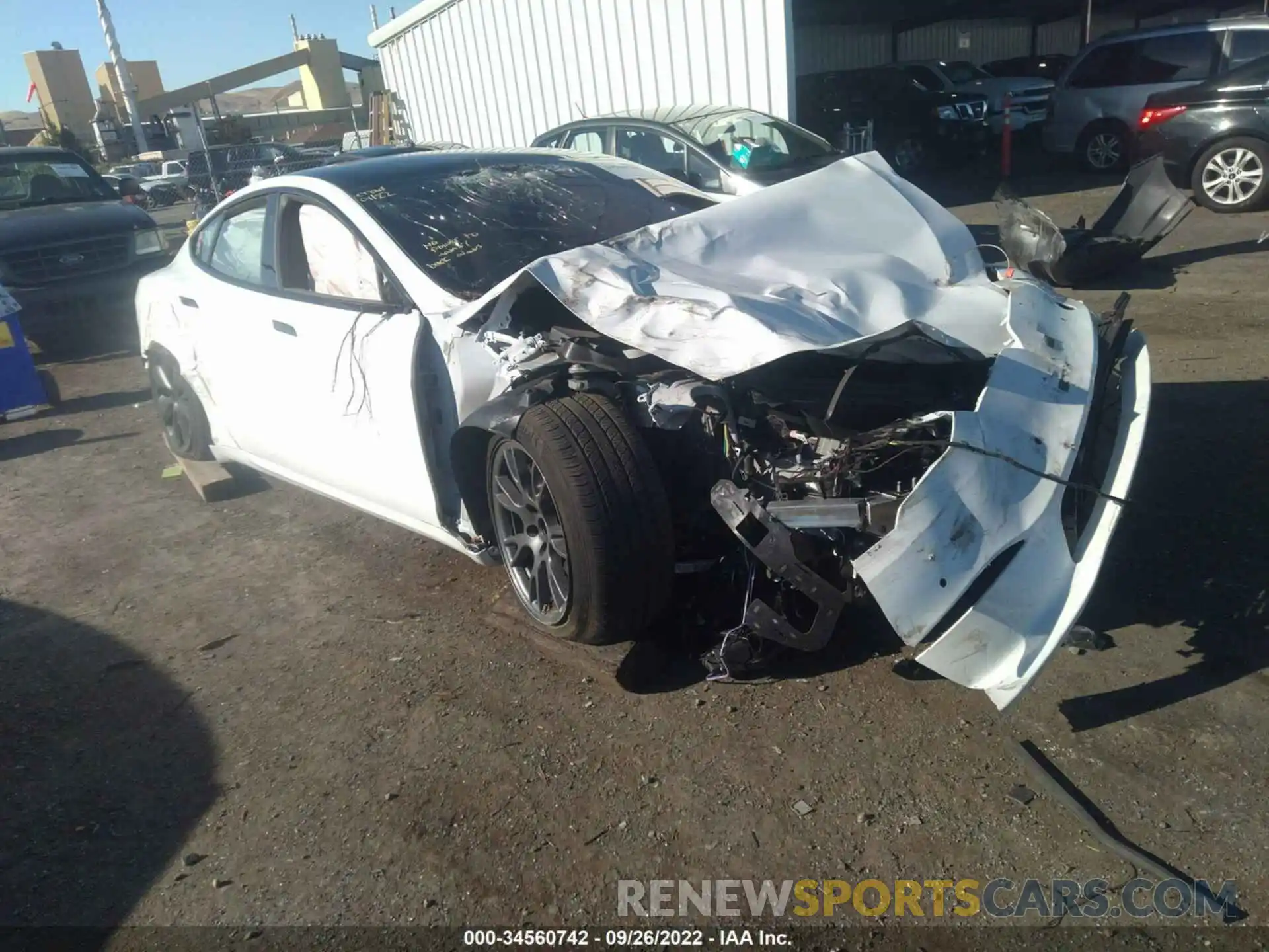 1 Photograph of a damaged car 5YJSA1E53NF463615 TESLA MODEL S 2022