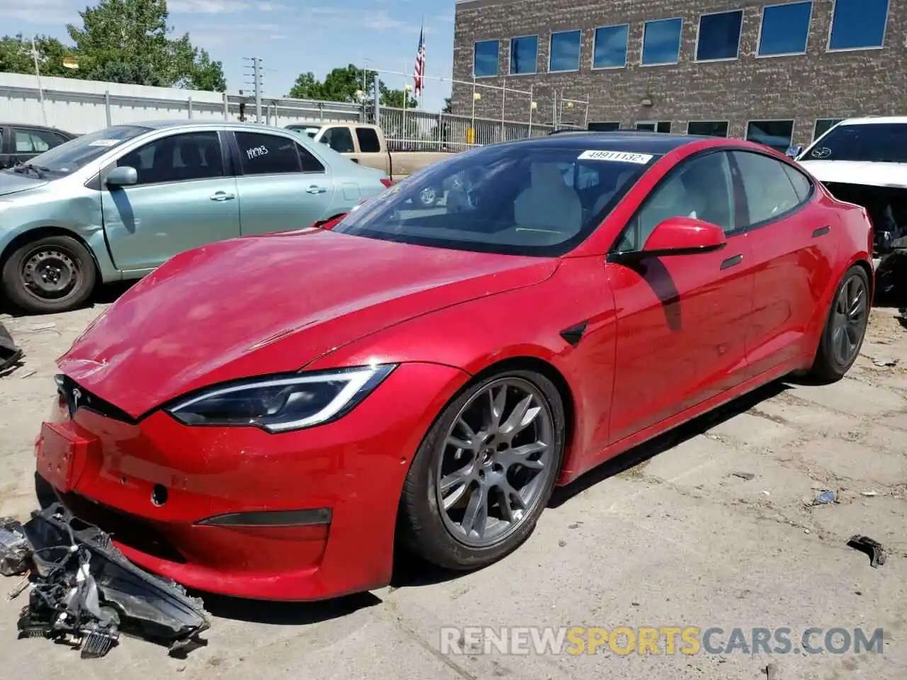 2 Фотография поврежденного автомобиля 5YJSA1E53NF473769 TESLA MODEL S 2022