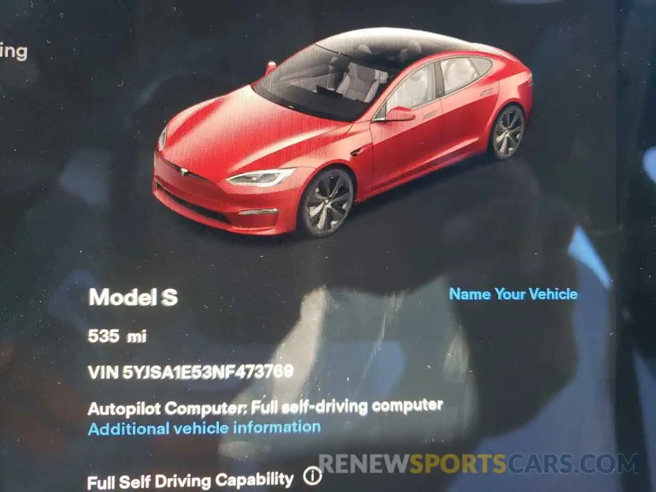 8 Фотография поврежденного автомобиля 5YJSA1E53NF473769 TESLA MODEL S 2022