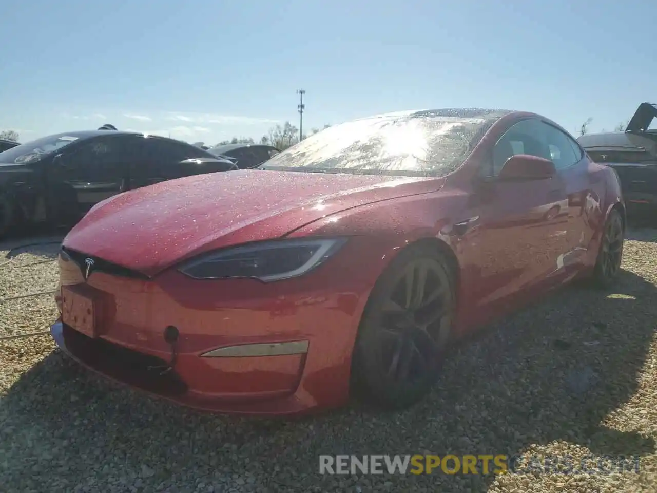 2 Photograph of a damaged car 5YJSA1E53NF487722 TESLA MODEL S 2022