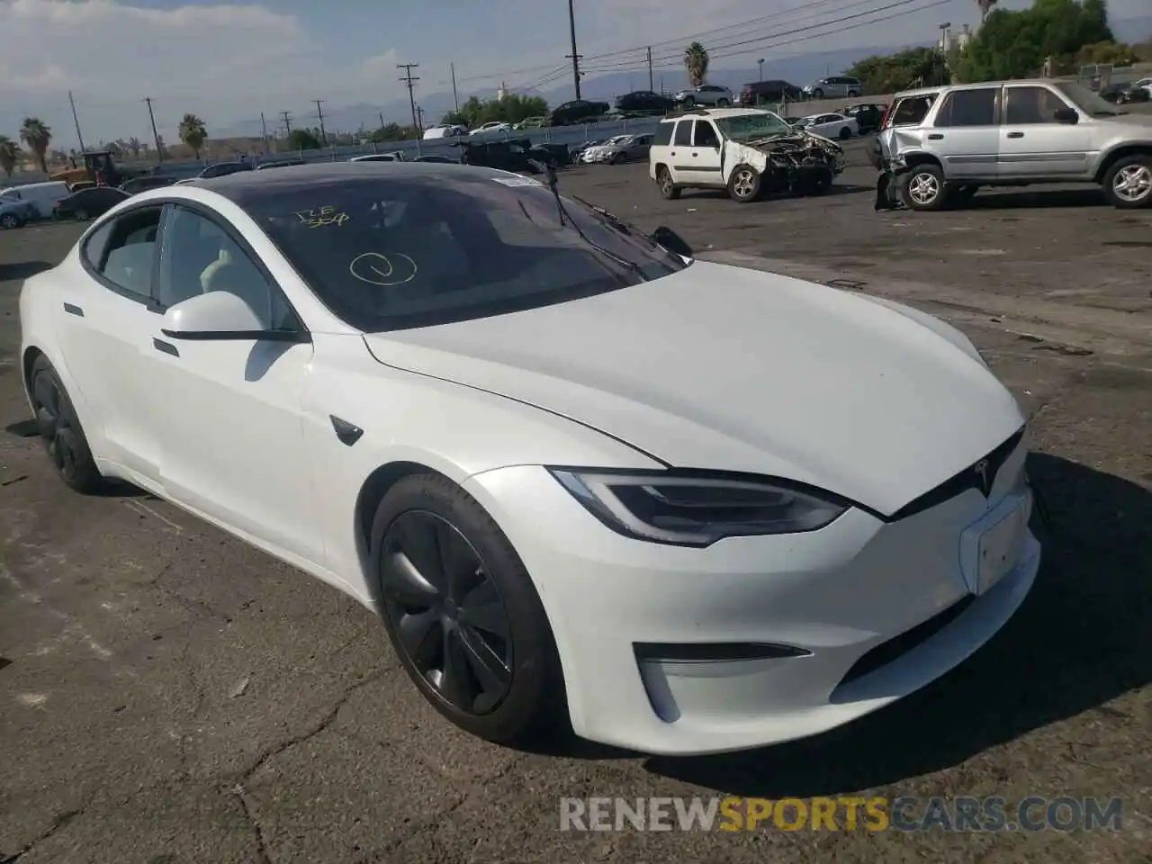 1 Photograph of a damaged car 5YJSA1E55NF467102 TESLA MODEL S 2022