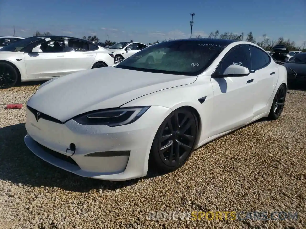 2 Photograph of a damaged car 5YJSA1E57NF461348 TESLA MODEL S 2022