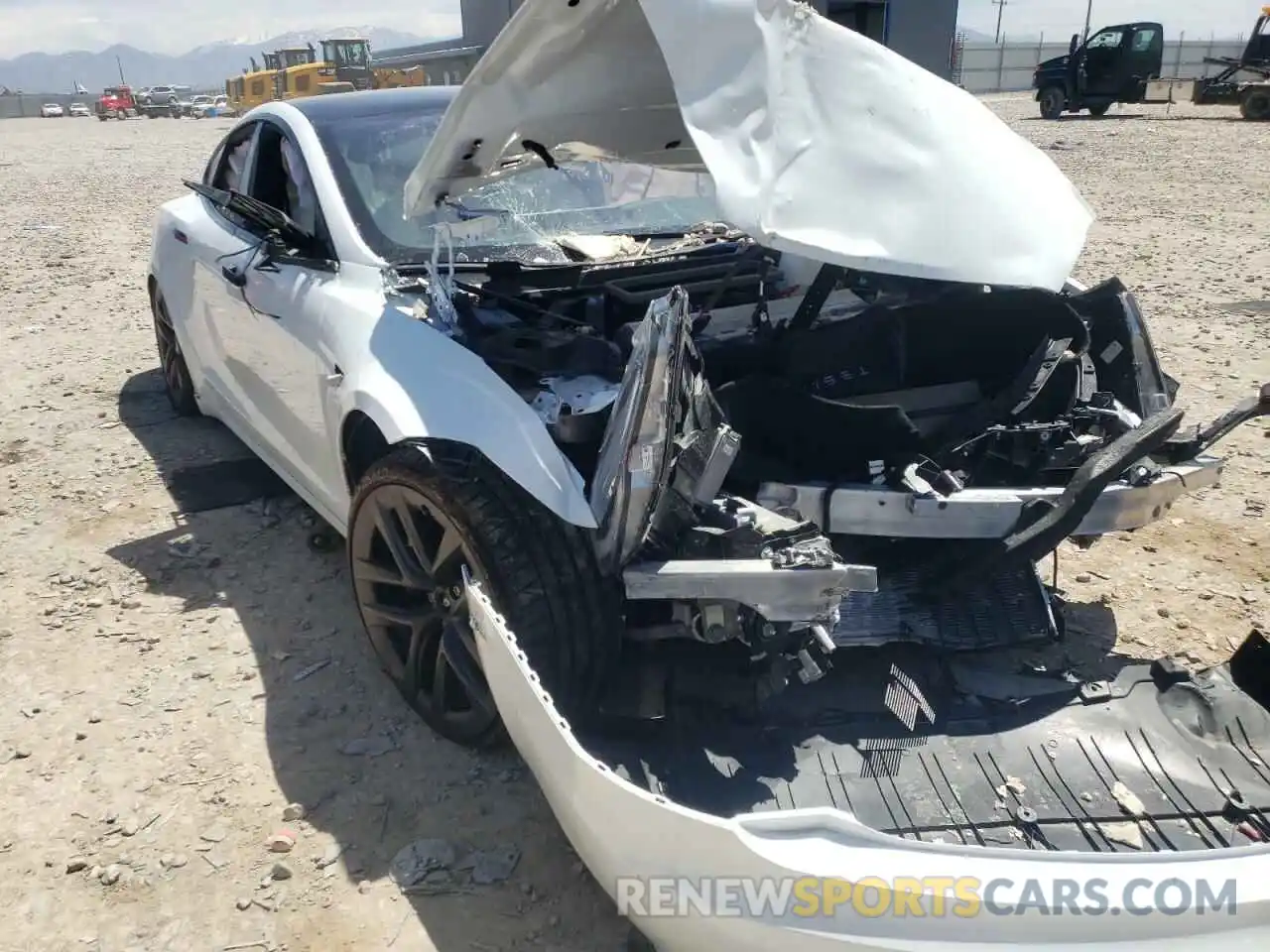 1 Photograph of a damaged car 5YJSA1E58NF469863 TESLA MODEL S 2022