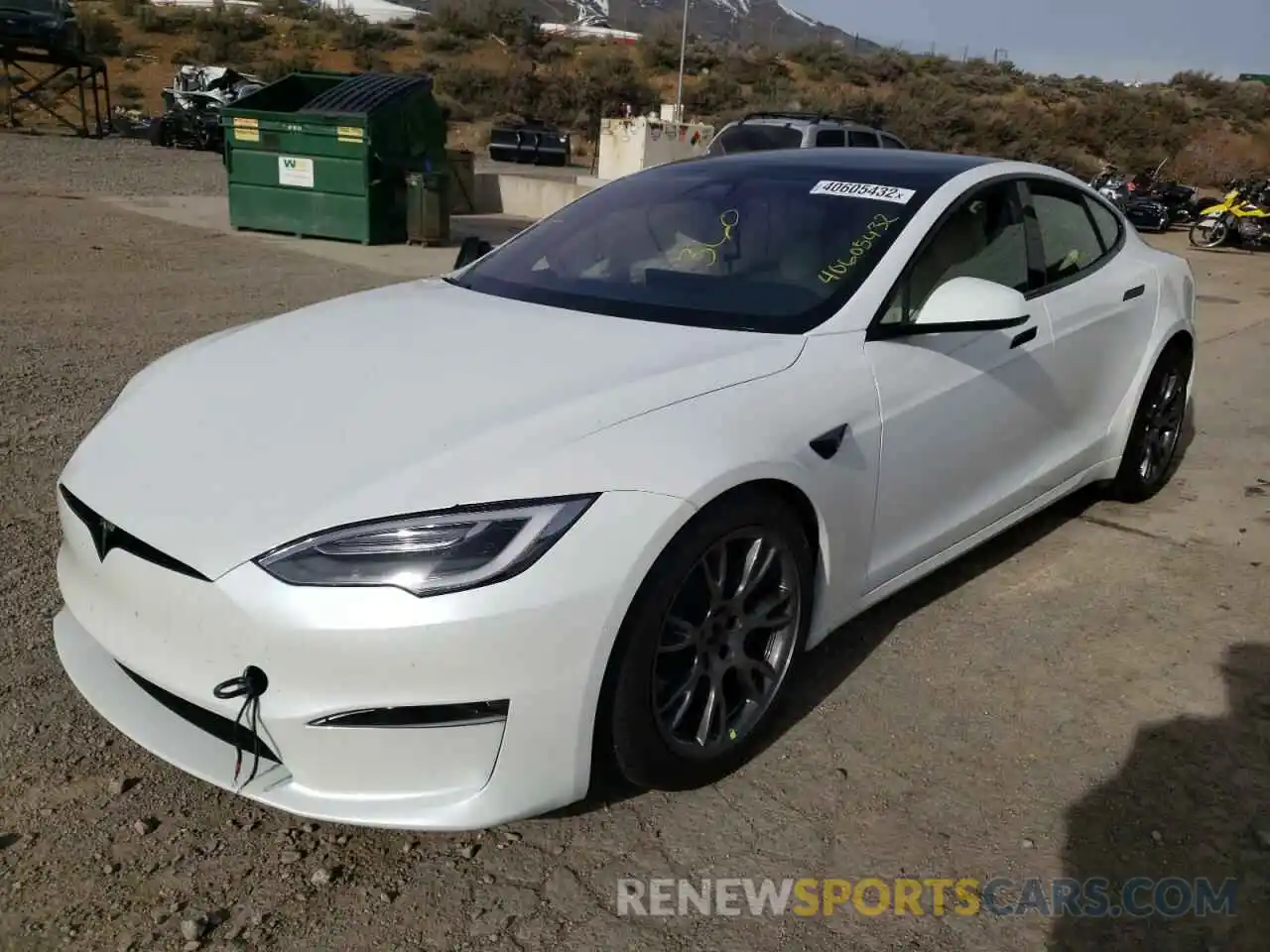 2 Photograph of a damaged car 5YJSA1E59NF467510 TESLA MODEL S 2022