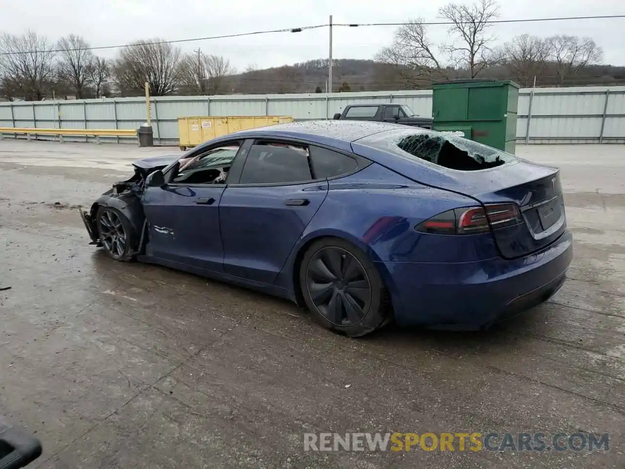 2 Photograph of a damaged car 5YJSA1E59NF490172 TESLA MODEL S 2022