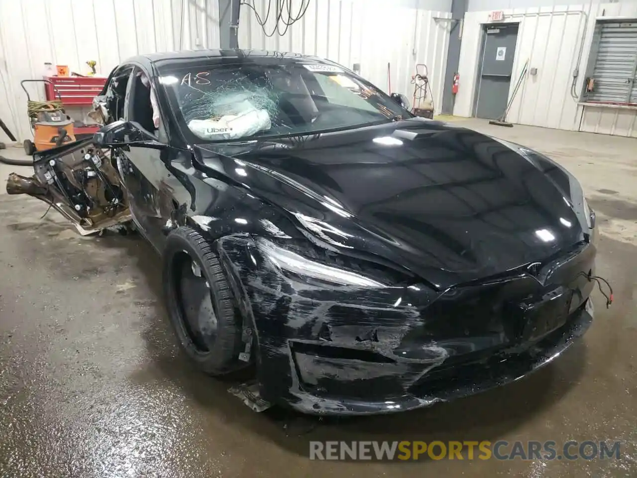 1 Photograph of a damaged car 5YJSA1E60NF460213 TESLA MODEL S 2022