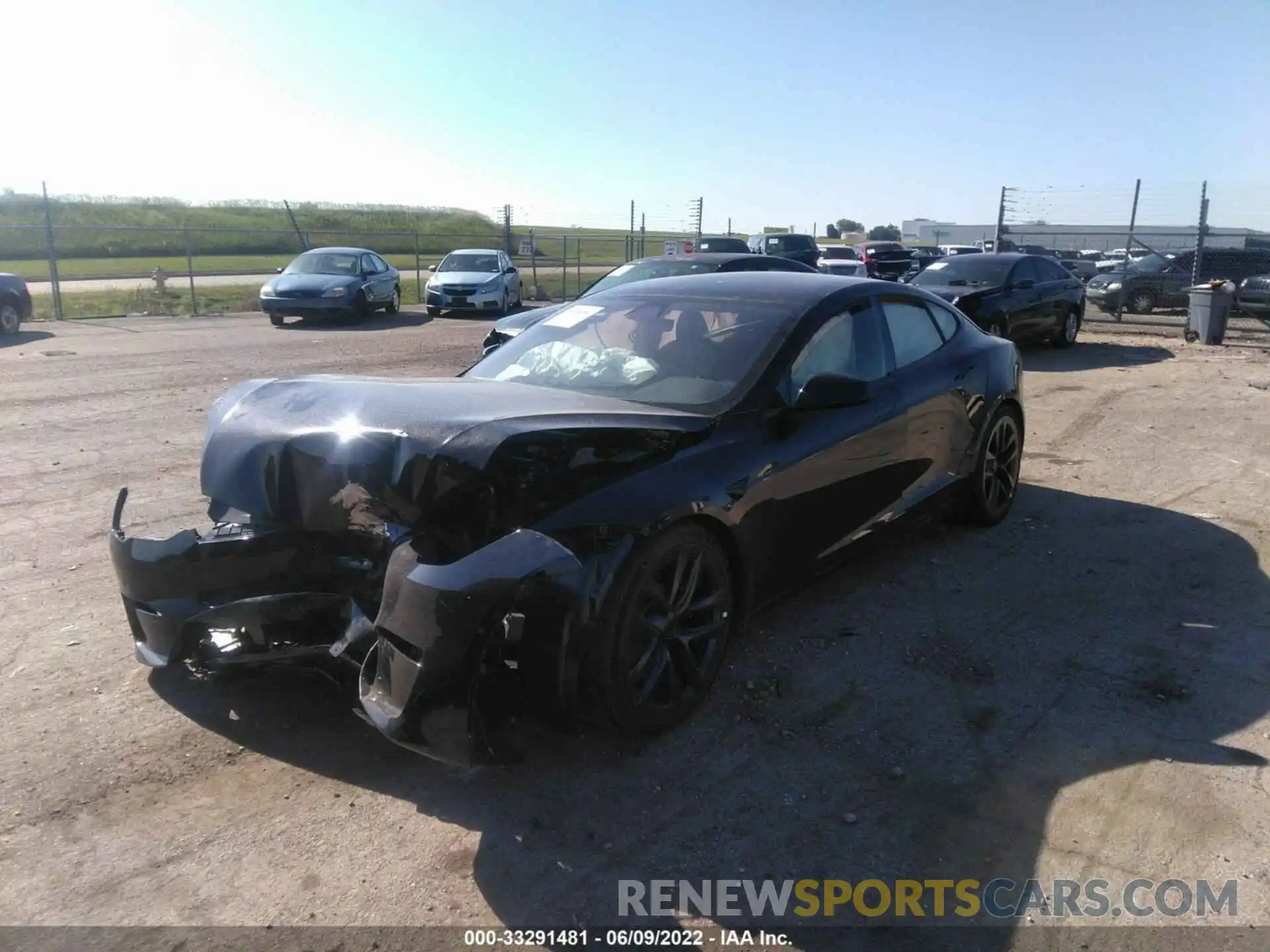 2 Photograph of a damaged car 5YJSA1E60NF478114 TESLA MODEL S 2022