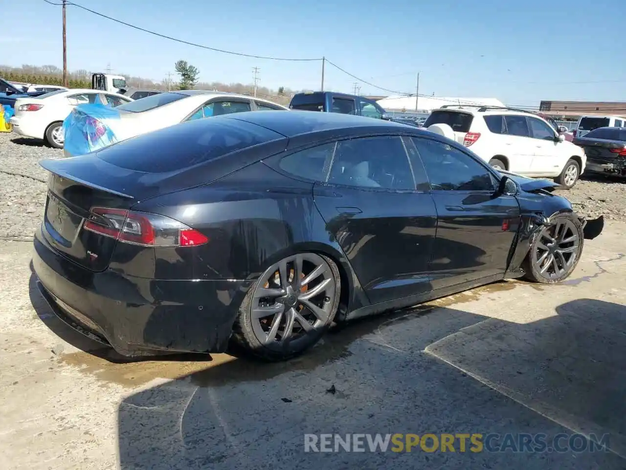 3 Photograph of a damaged car 5YJSA1E61NF459751 TESLA MODEL S 2022