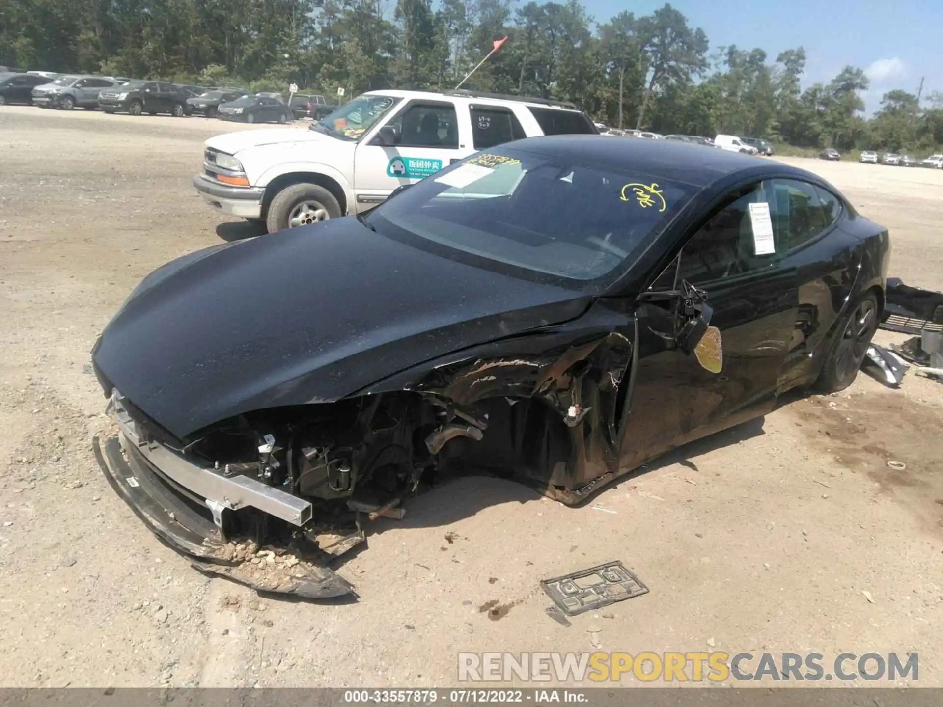 2 Photograph of a damaged car 5YJSA1E62NF459774 TESLA MODEL S 2022