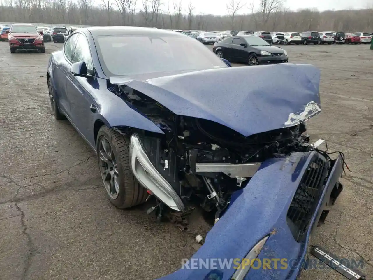 1 Photograph of a damaged car 5YJSA1E64NF467908 TESLA MODEL S 2022