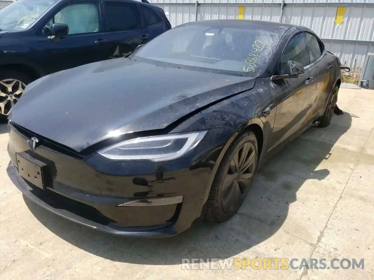 2 Photograph of a damaged car 5YJSA1E65NF459140 TESLA MODEL S 2022