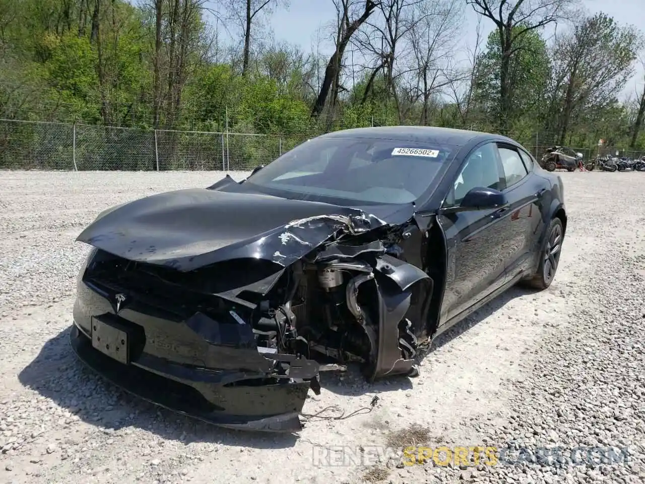 2 Photograph of a damaged car 5YJSA1E65NF468744 TESLA MODEL S 2022