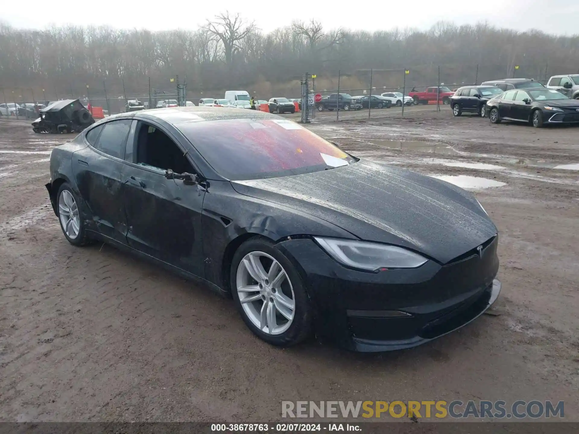 1 Photograph of a damaged car 5YJSA1E66NF460314 TESLA MODEL S 2022