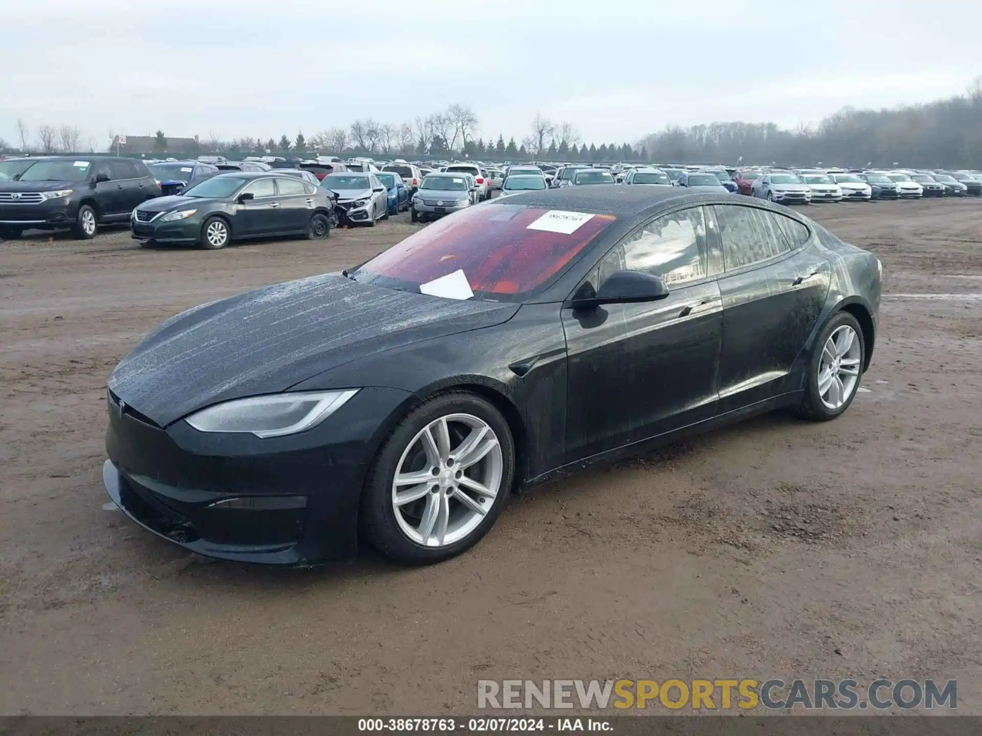 2 Photograph of a damaged car 5YJSA1E66NF460314 TESLA MODEL S 2022