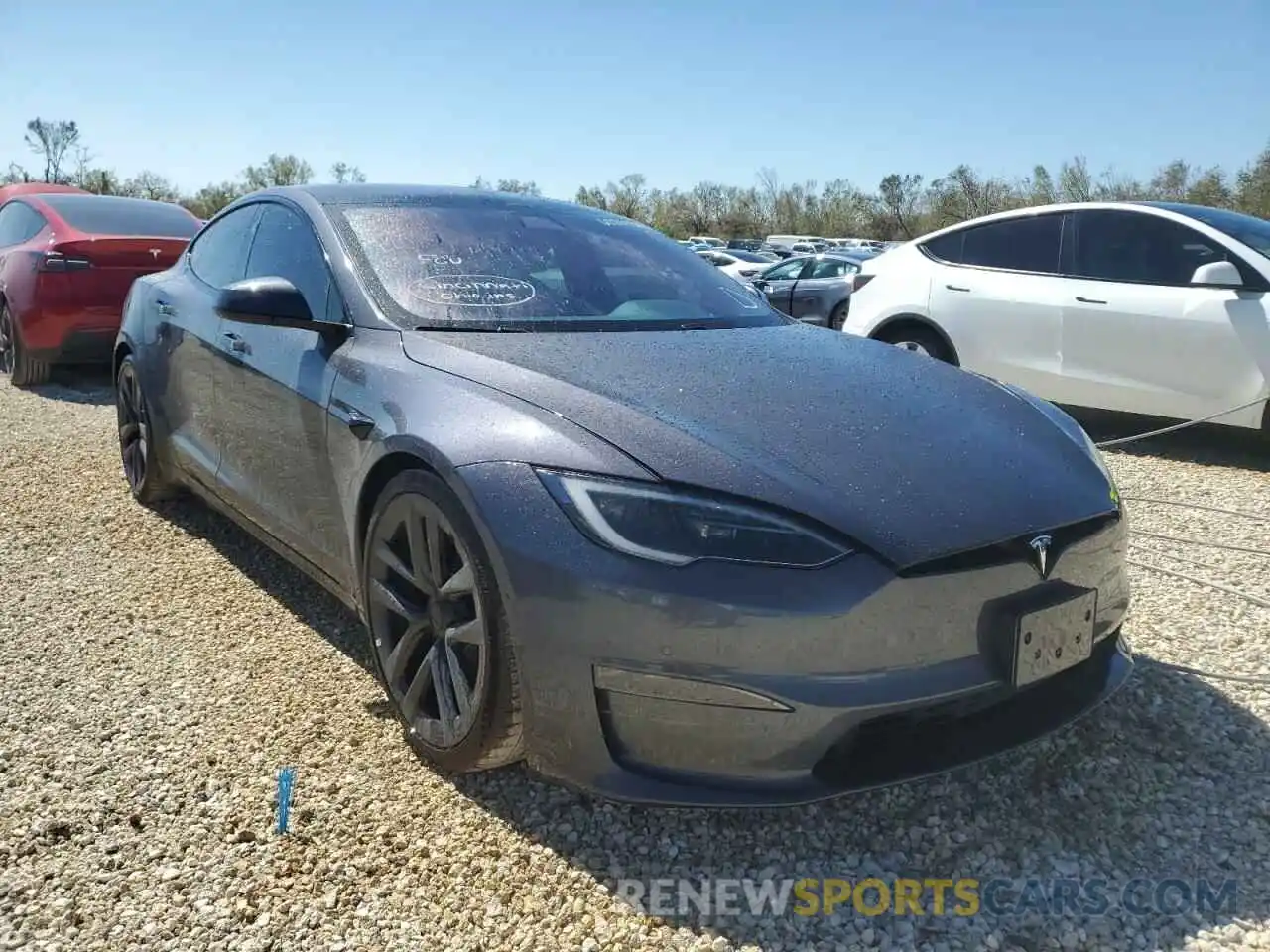 1 Photograph of a damaged car 5YJSA1E67NF473699 TESLA MODEL S 2022