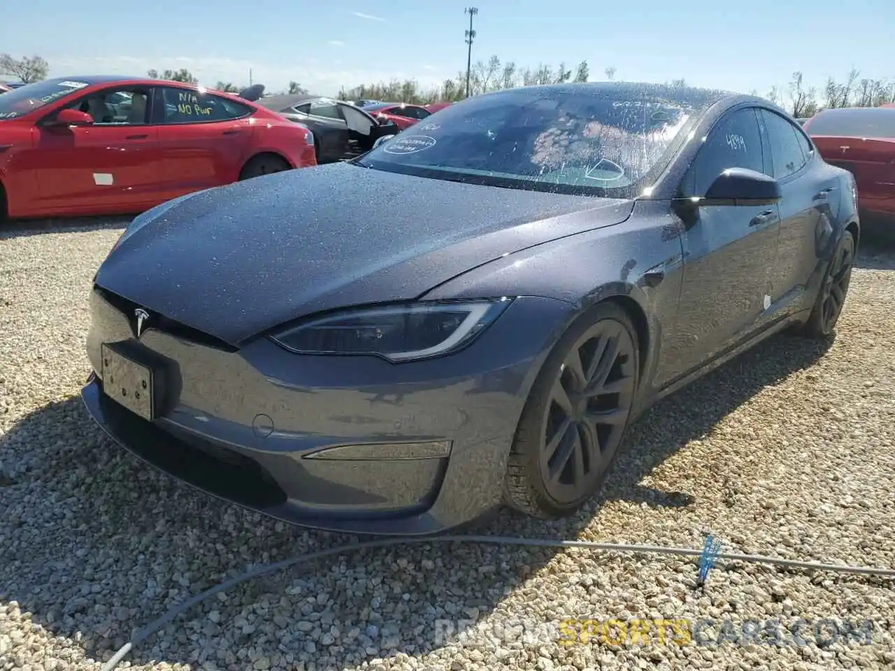 2 Photograph of a damaged car 5YJSA1E67NF473699 TESLA MODEL S 2022