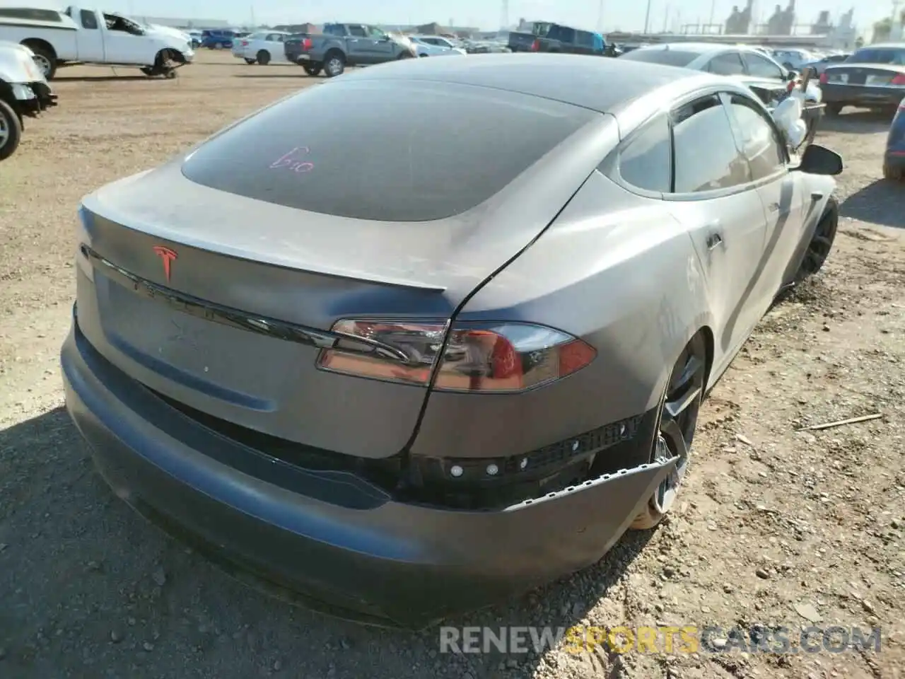 4 Фотография поврежденного автомобиля 5YJSA1E68NF460279 TESLA MODEL S 2022