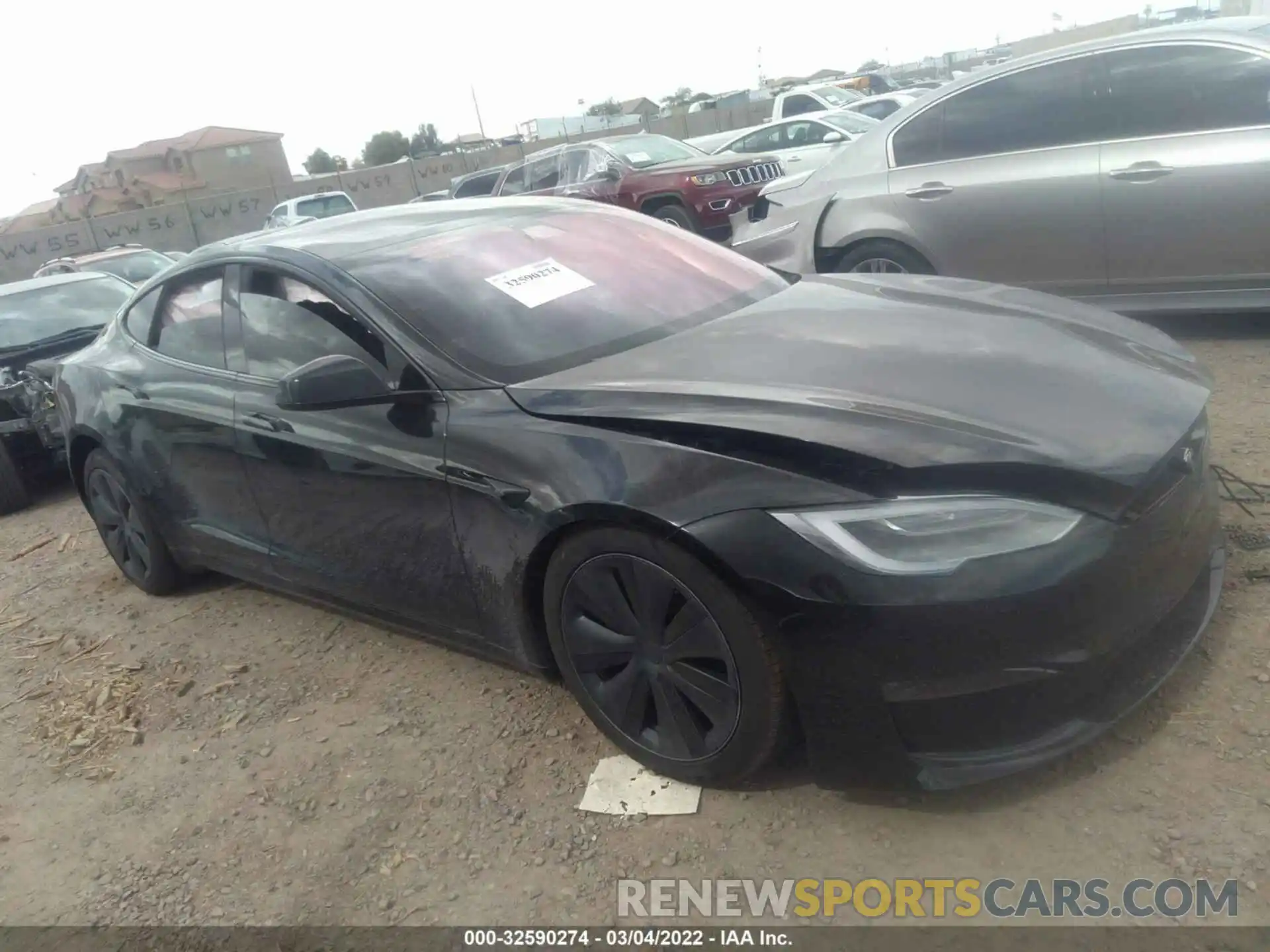 1 Photograph of a damaged car 5YJSA1E68NF462128 TESLA MODEL S 2022