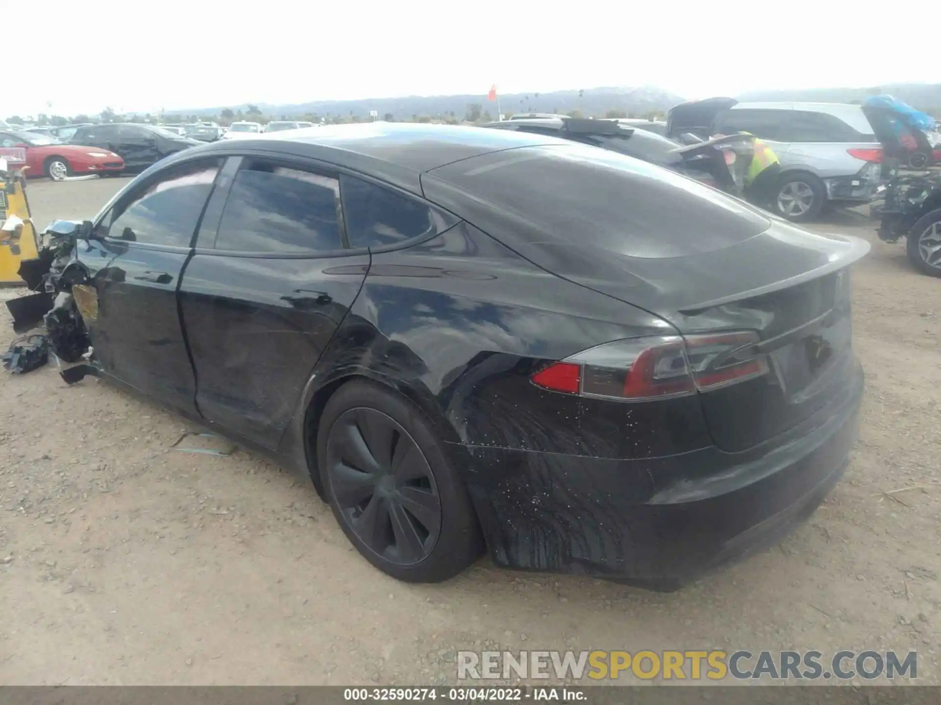 3 Photograph of a damaged car 5YJSA1E68NF462128 TESLA MODEL S 2022