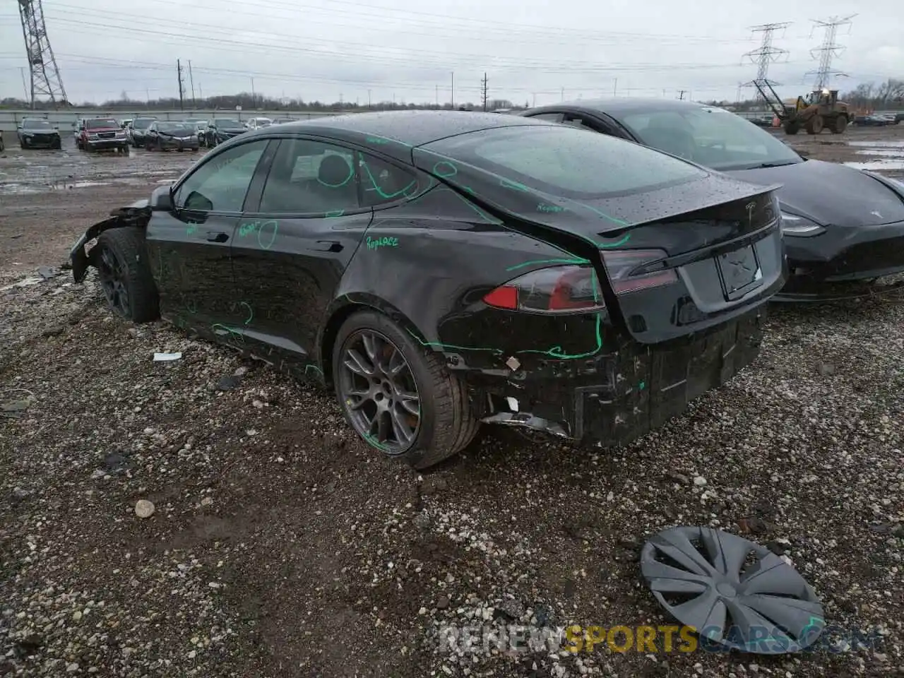 3 Фотография поврежденного автомобиля 5YJSA1E69NF462039 TESLA MODEL S 2022