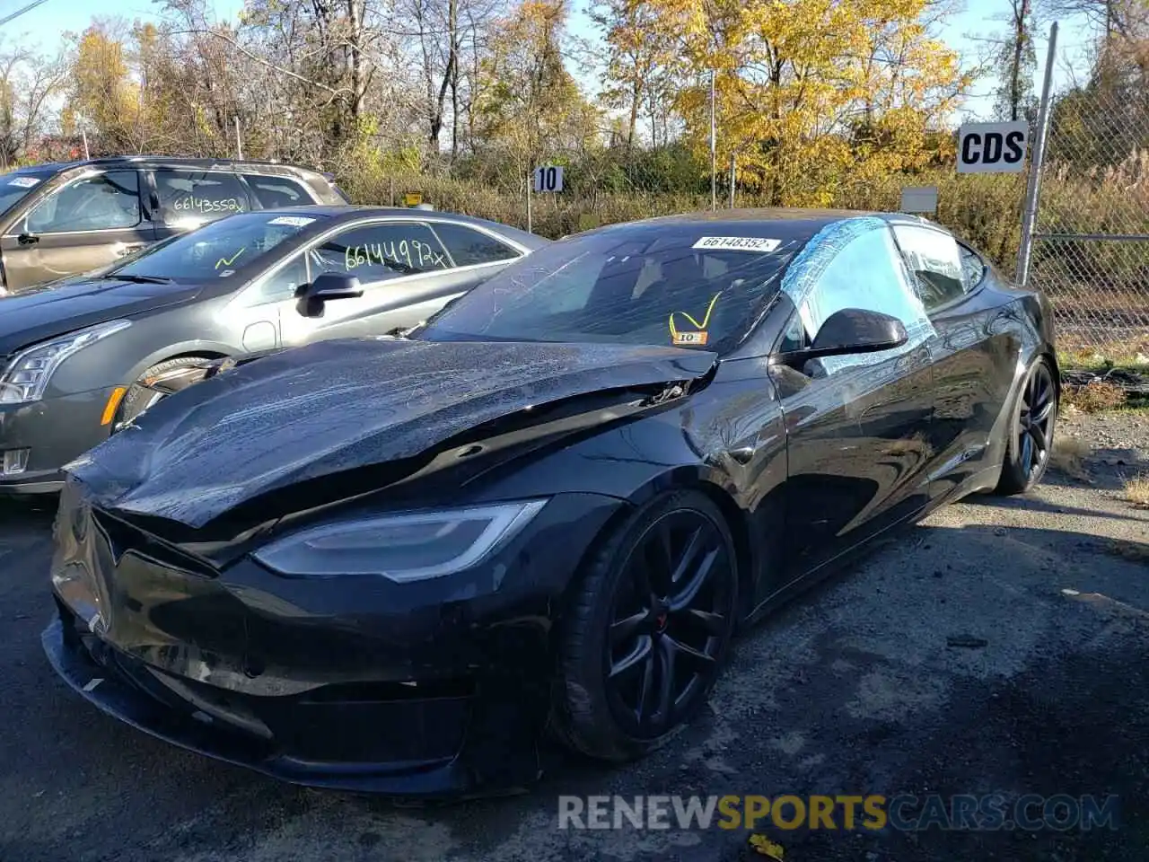 2 Photograph of a damaged car 5YJSA1E6XNF460364 TESLA MODEL S 2022