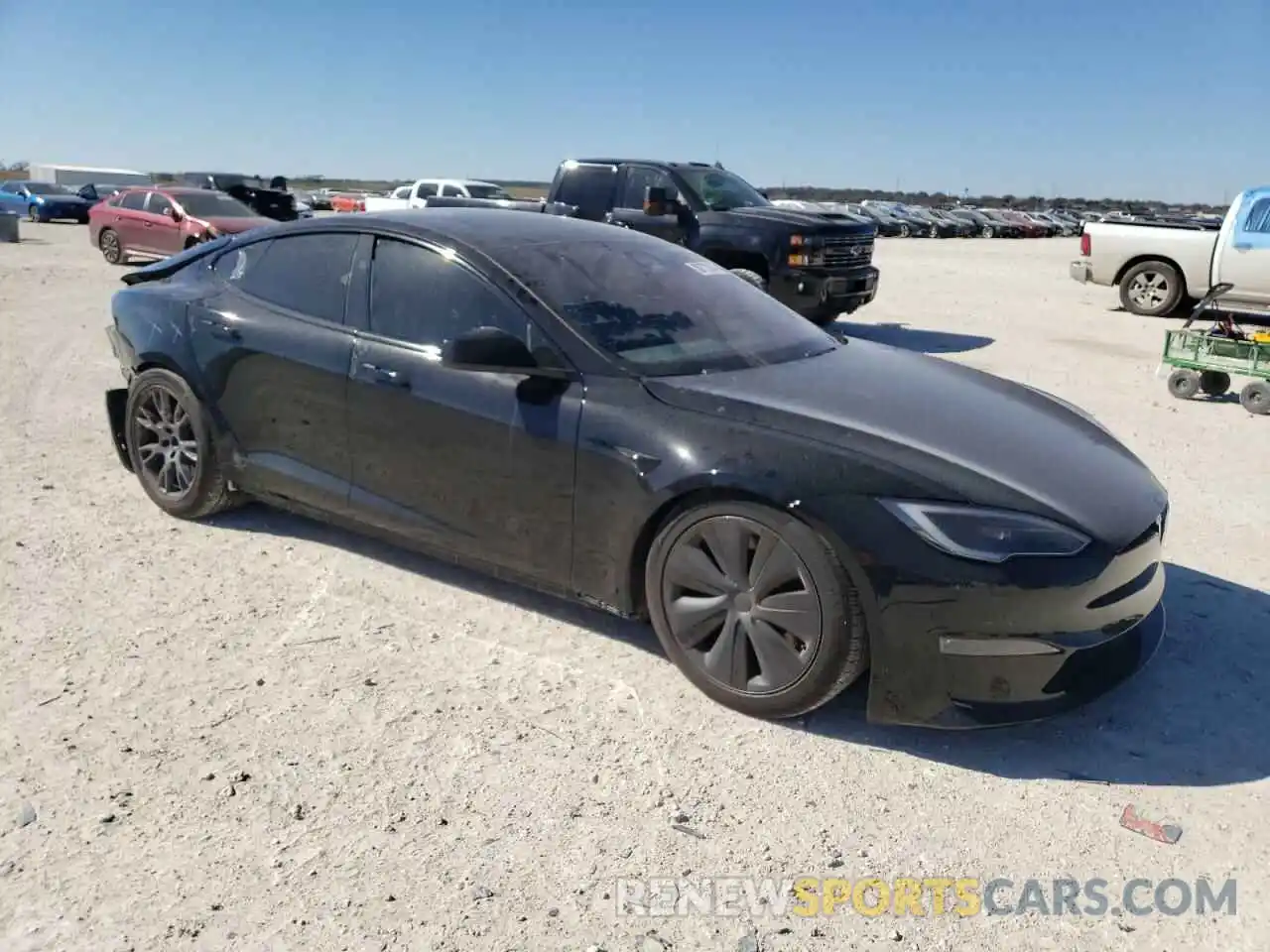 4 Фотография поврежденного автомобиля 5YJSA1E55PF513398 TESLA MODEL S 2023