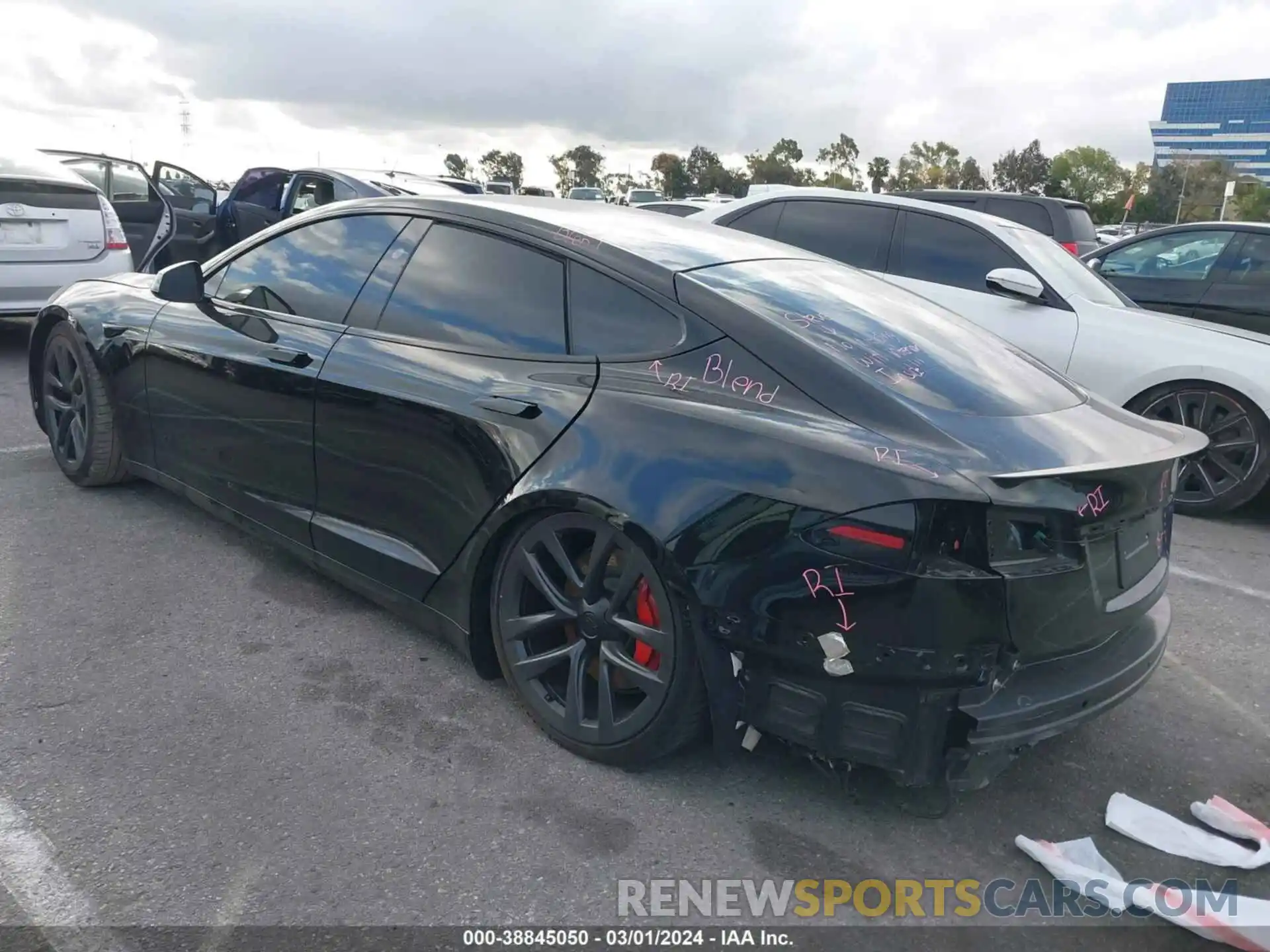 3 Photograph of a damaged car 5YJSA1E64PF517127 TESLA MODEL S 2023