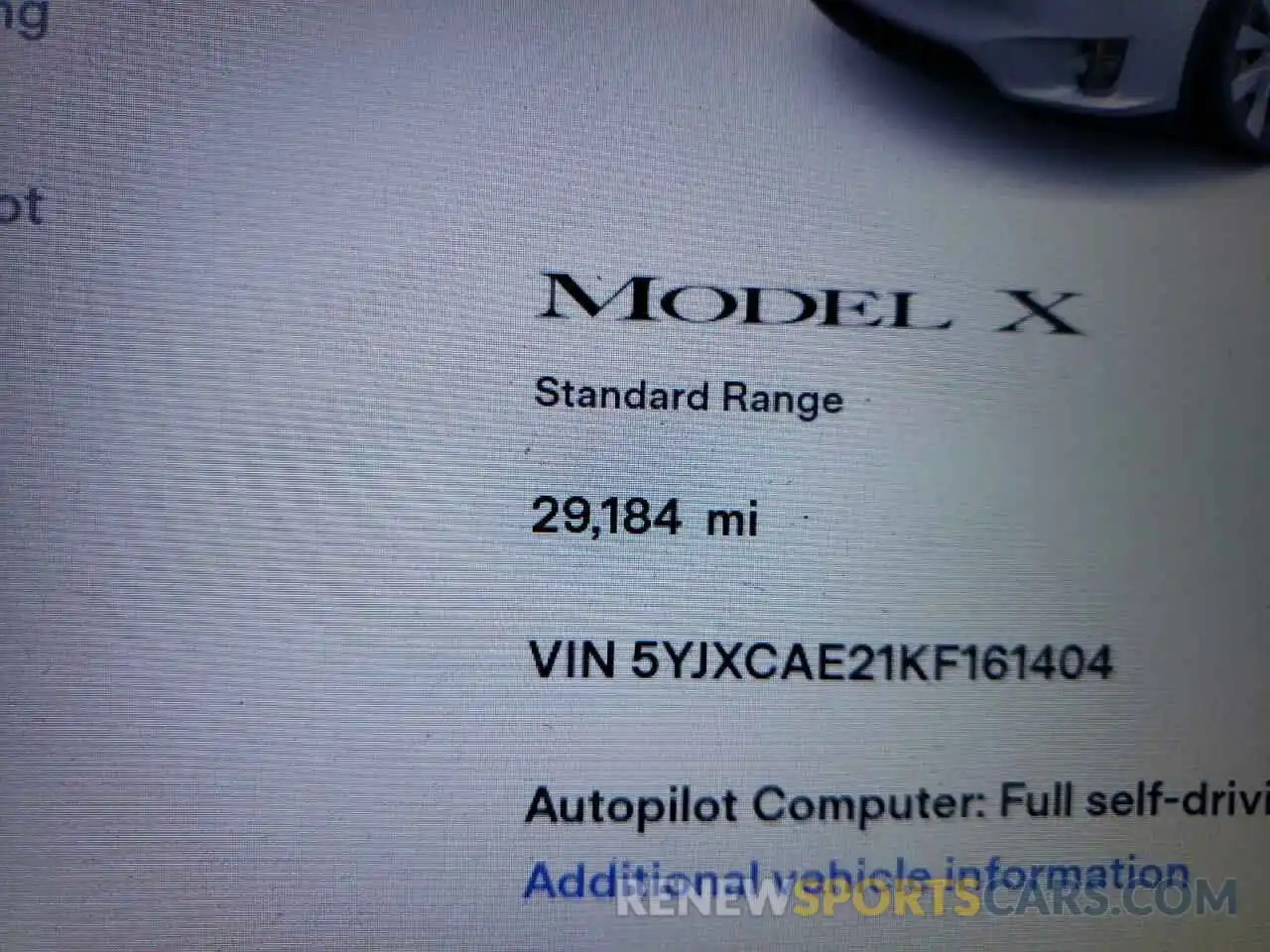 8 Photograph of a damaged car 5YJXCAE21KF161404 TESLA MODEL X 2019