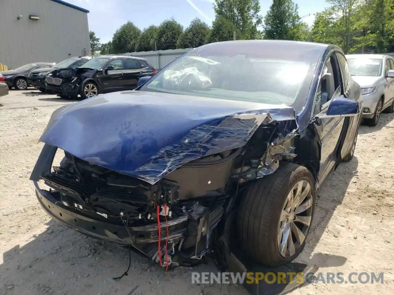 2 Photograph of a damaged car 5YJXCAE21KF182964 TESLA MODEL X 2019