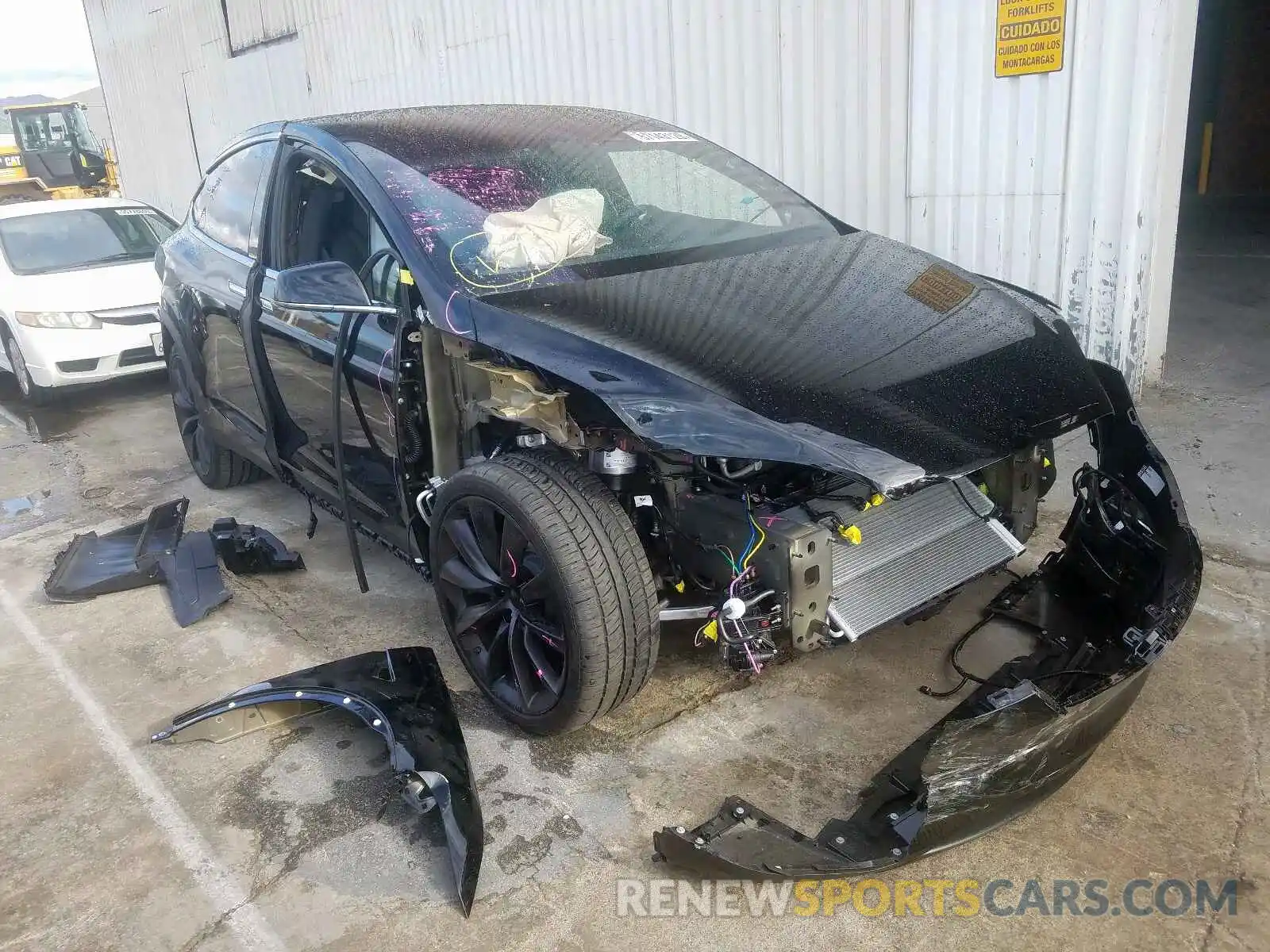 1 Photograph of a damaged car 5YJXCAE22KF192855 TESLA MODEL X 2019