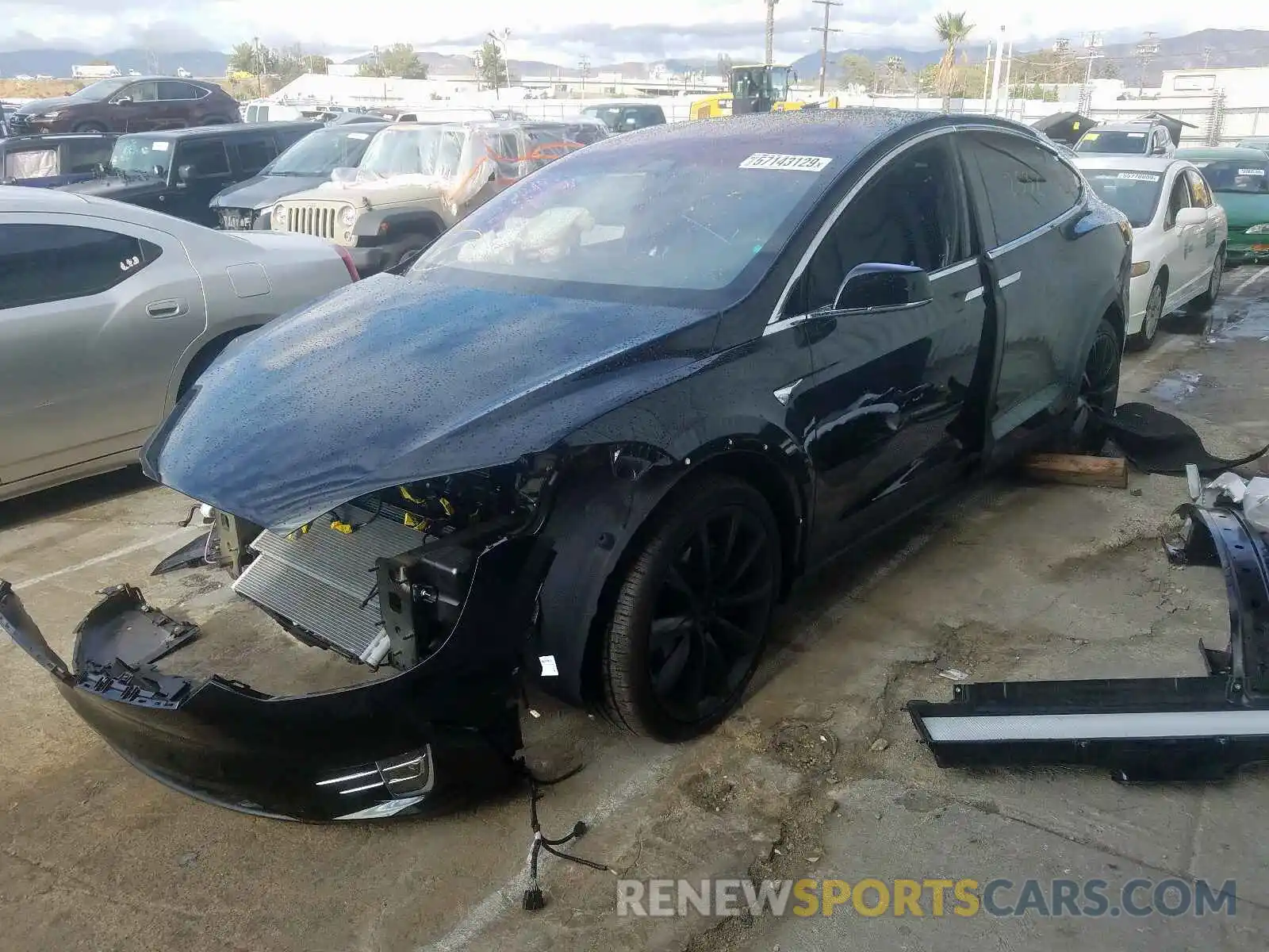 2 Photograph of a damaged car 5YJXCAE22KF192855 TESLA MODEL X 2019