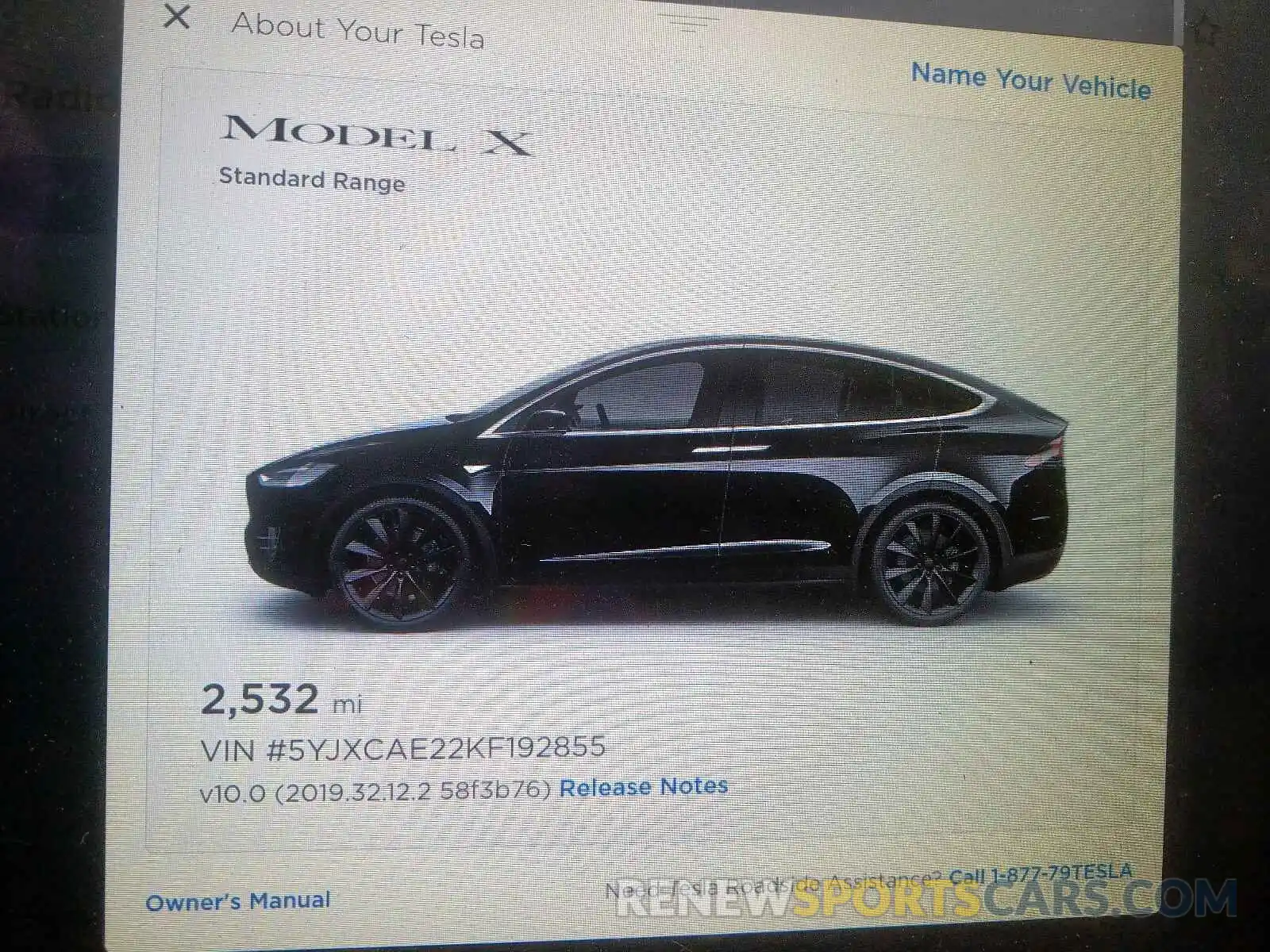 8 Photograph of a damaged car 5YJXCAE22KF192855 TESLA MODEL X 2019