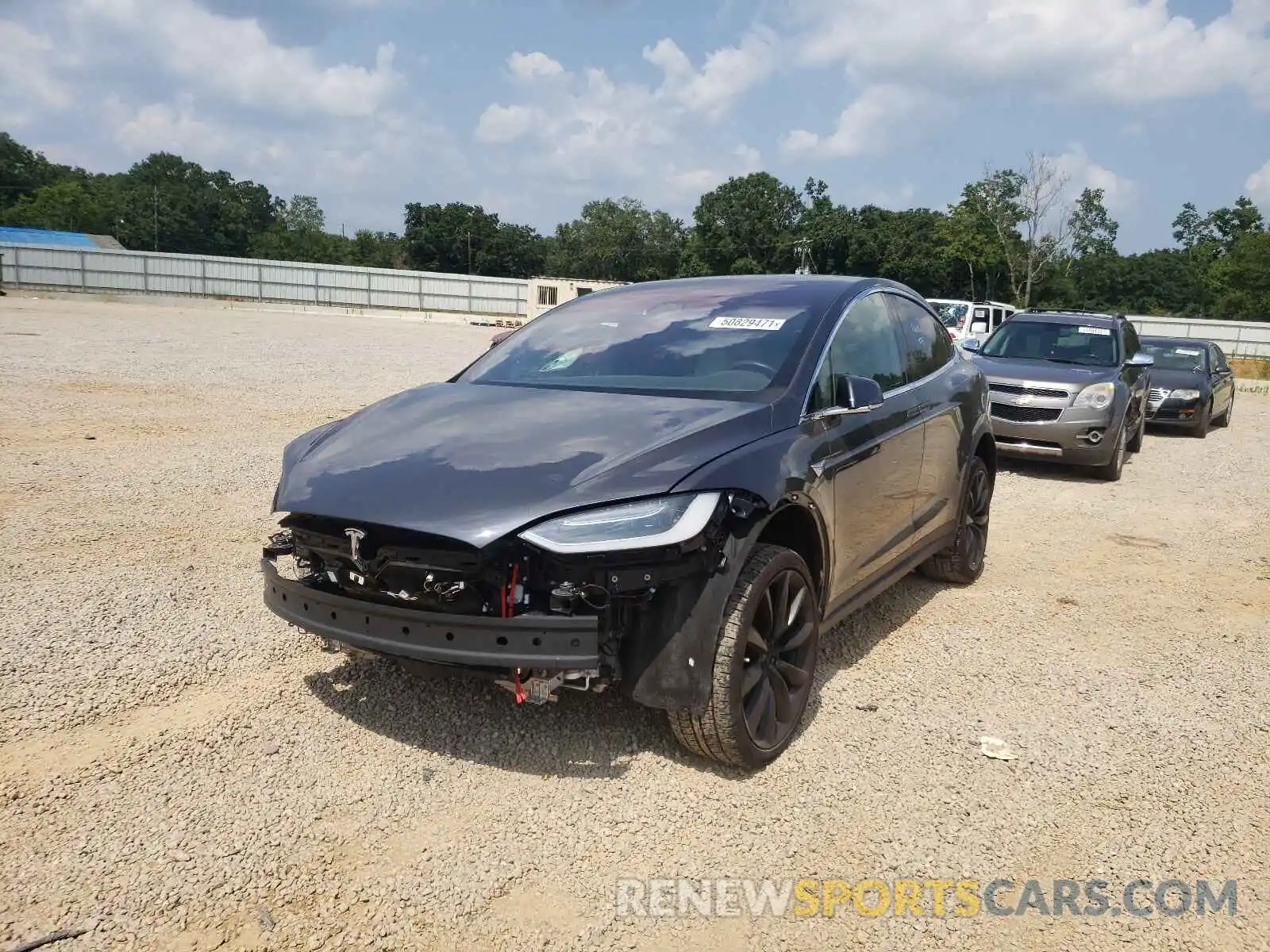 2 Photograph of a damaged car 5YJXCAE23KF192184 TESLA MODEL X 2019