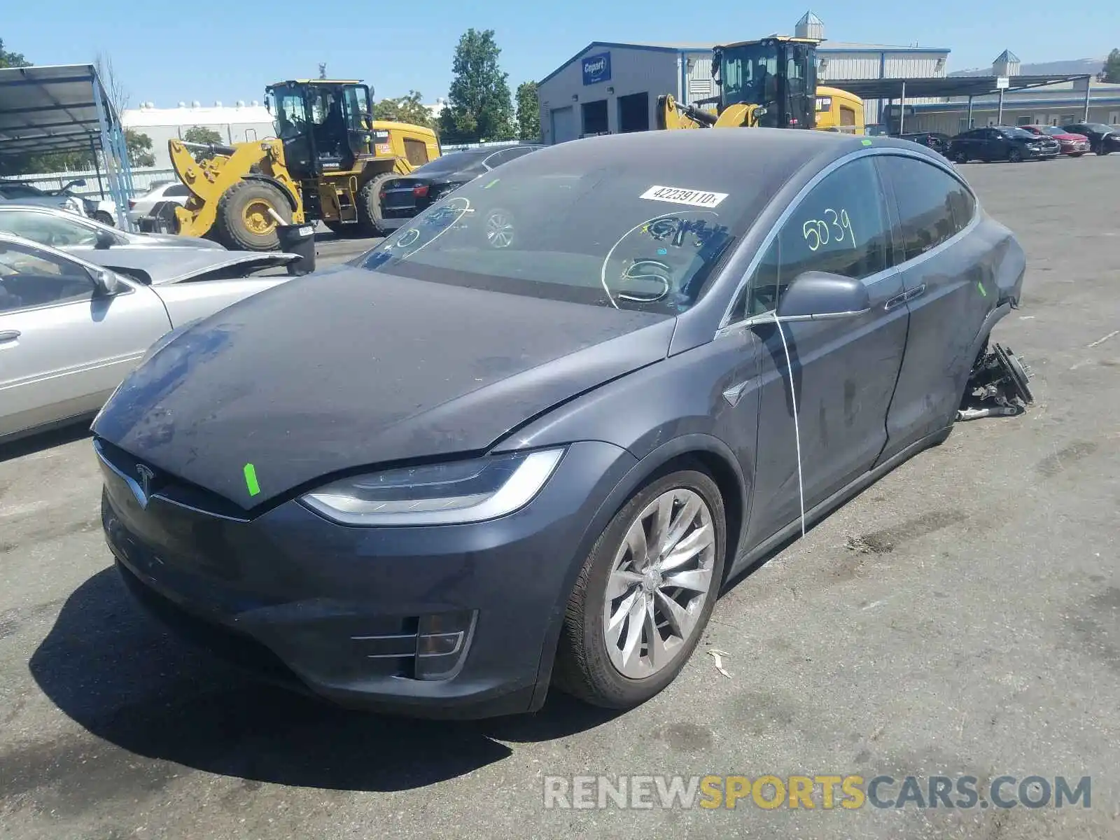 2 Photograph of a damaged car 5YJXCAE24KF184675 TESLA MODEL X 2019