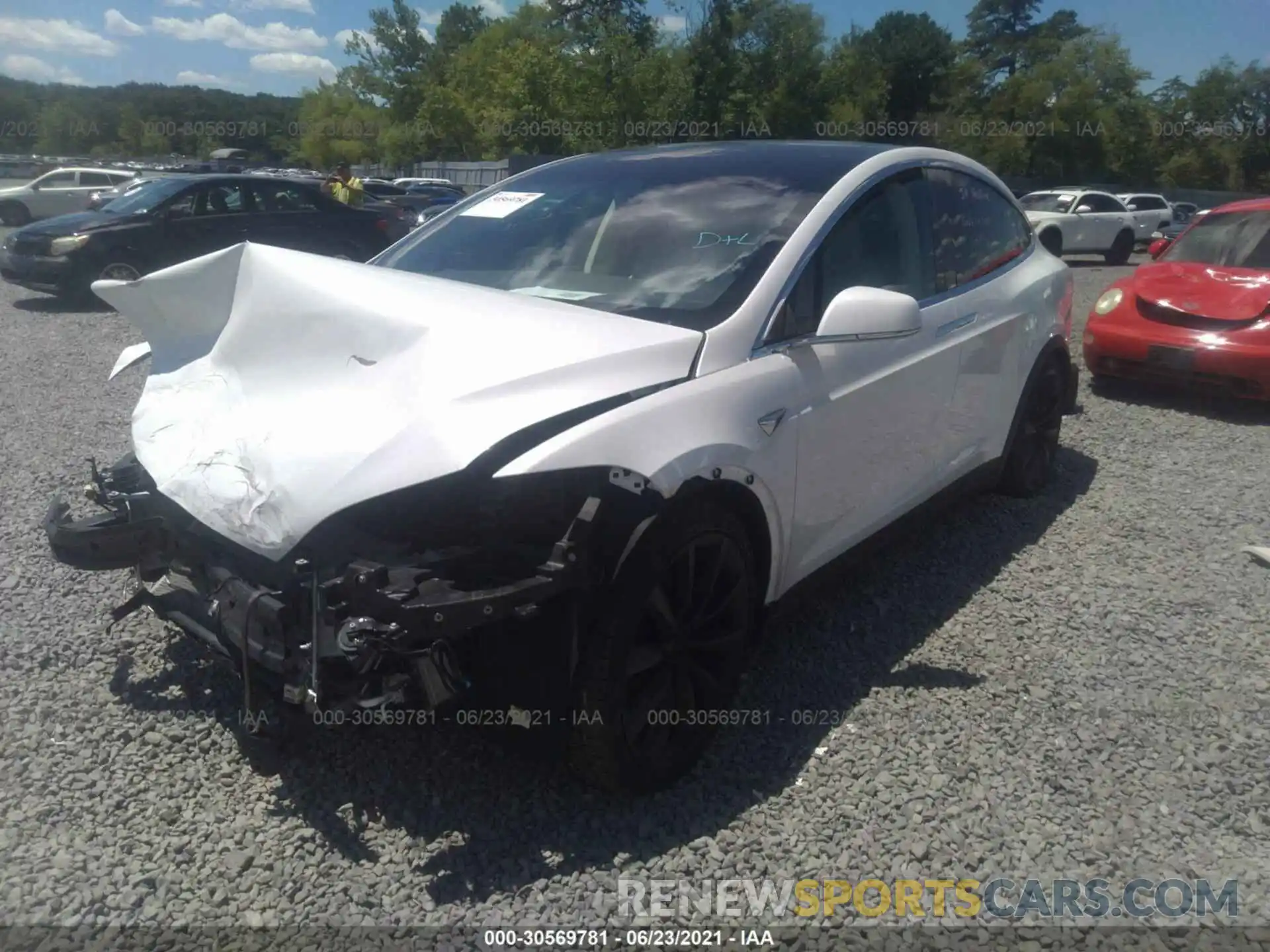 2 Photograph of a damaged car 5YJXCAE26KF162192 TESLA MODEL X 2019