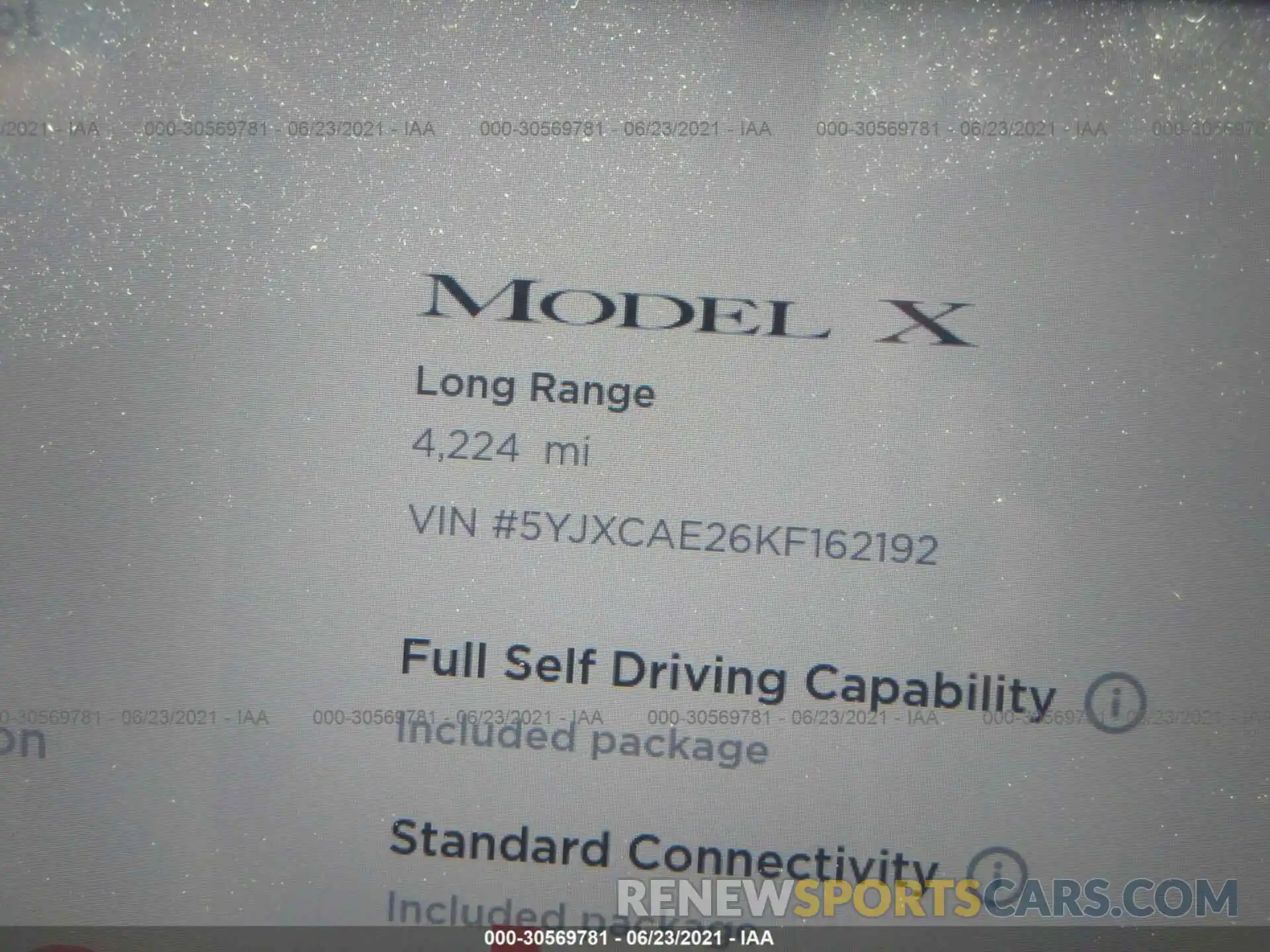 7 Photograph of a damaged car 5YJXCAE26KF162192 TESLA MODEL X 2019