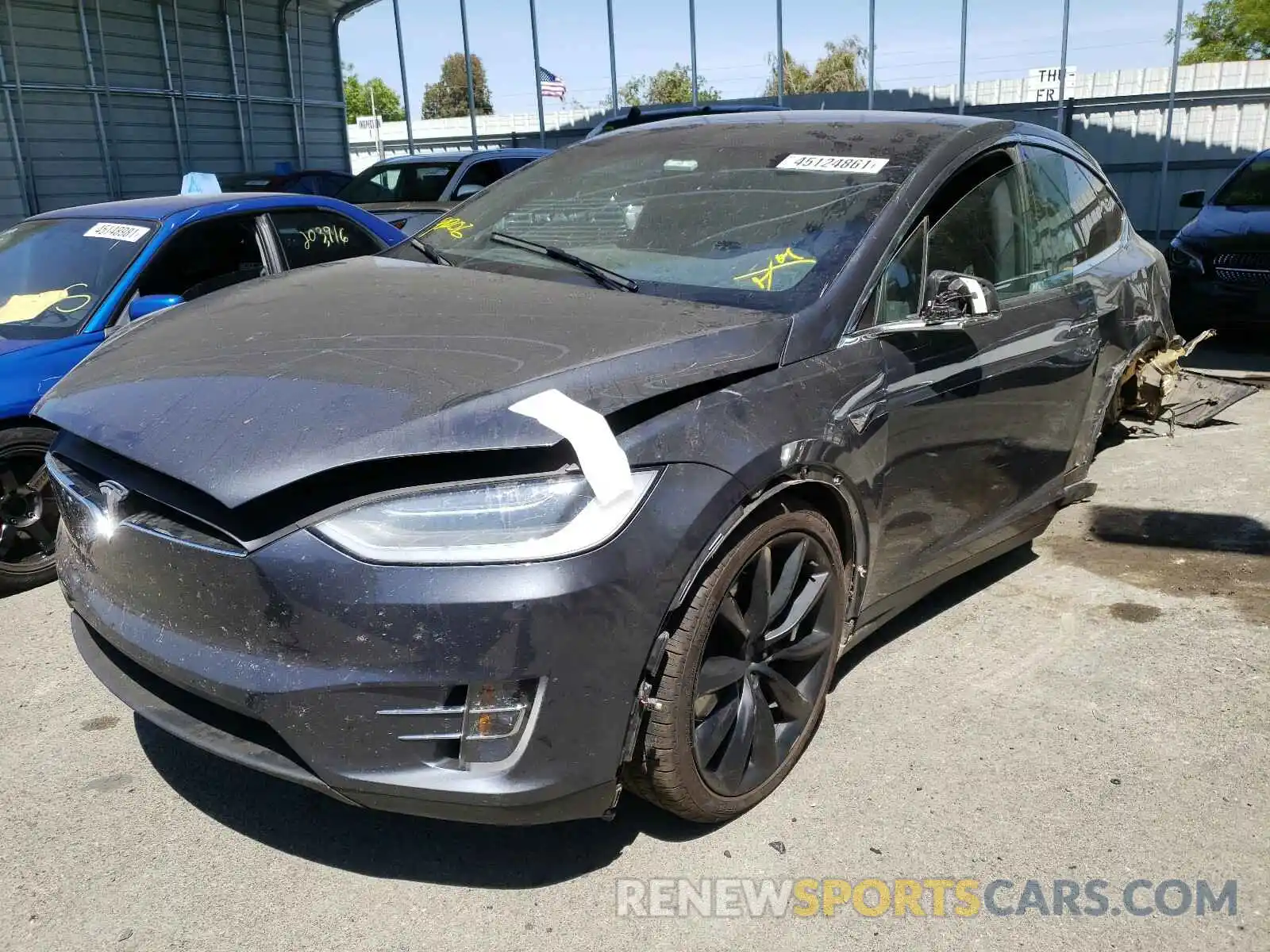 2 Photograph of a damaged car 5YJXCAE27KF184718 TESLA MODEL X 2019