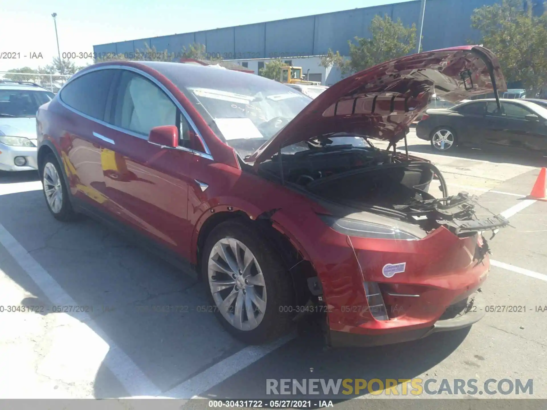 1 Photograph of a damaged car 5YJXCAE27KF186422 TESLA MODEL X 2019